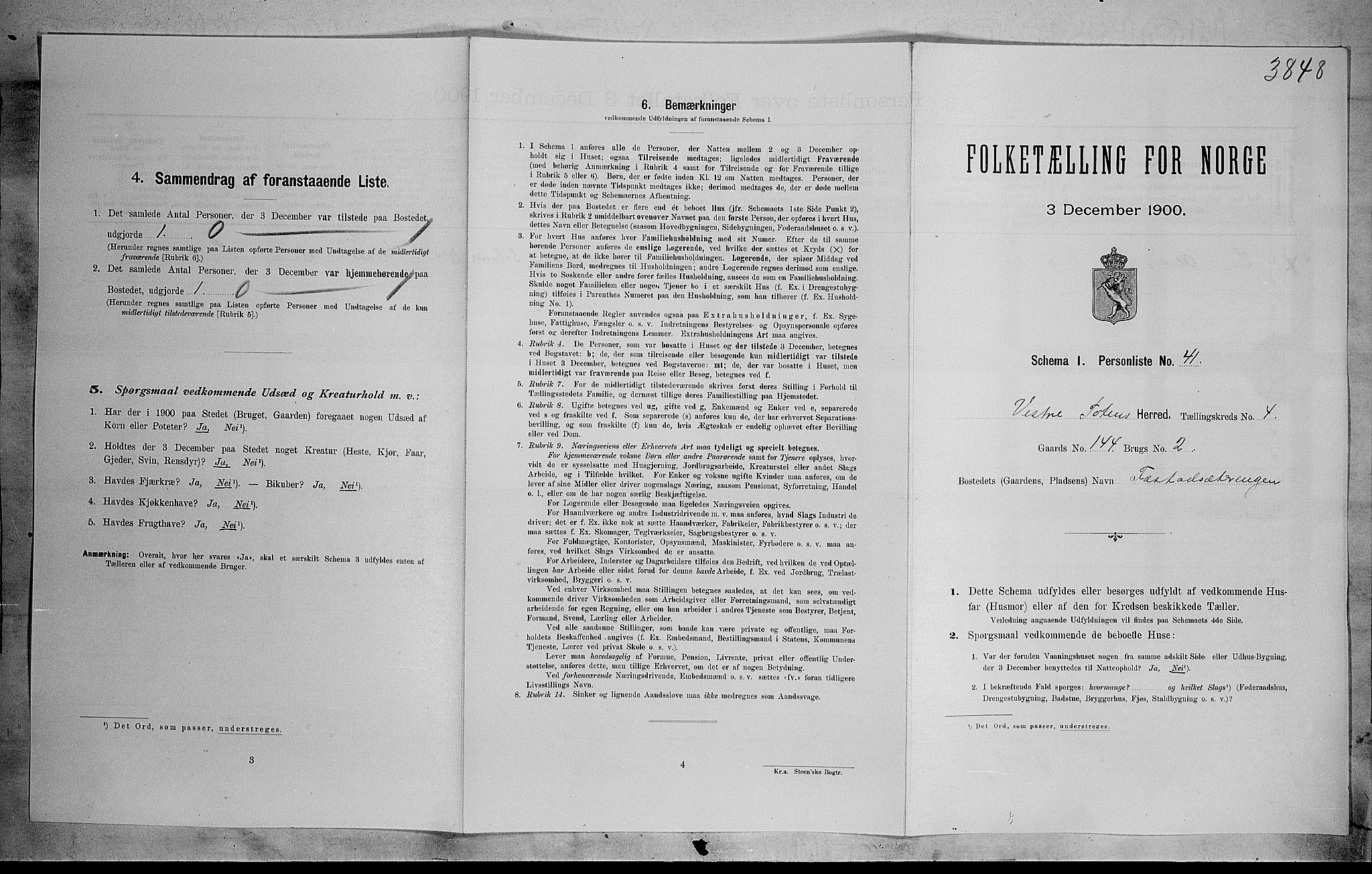 SAH, Folketelling 1900 for 0529 Vestre Toten herred, 1900, s. 657