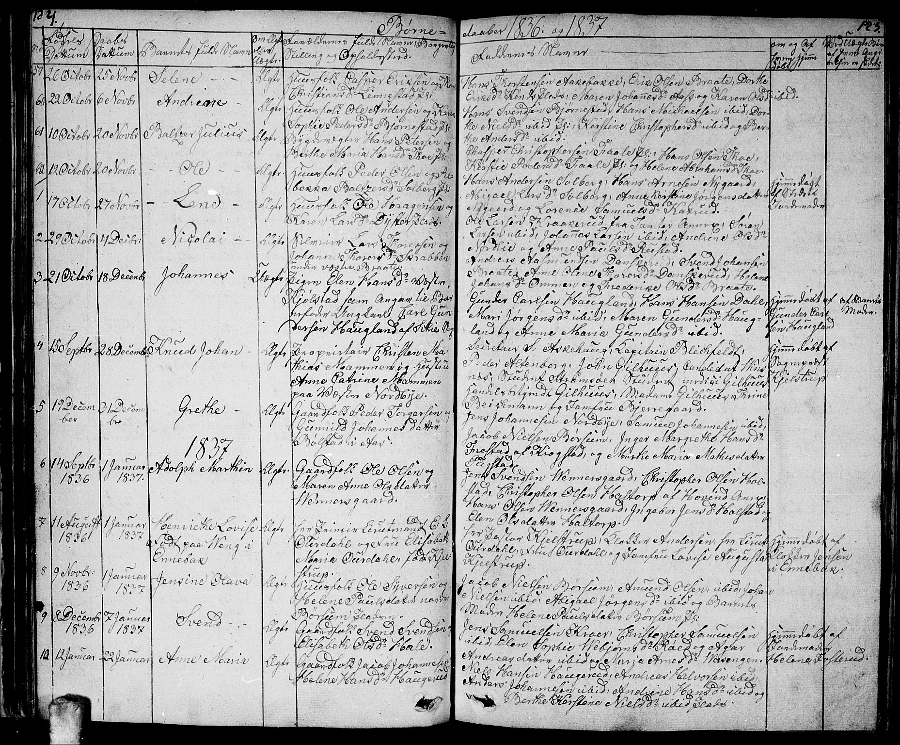 Ås prestekontor Kirkebøker, AV/SAO-A-10894/F/Fa/L0005: Ministerialbok nr. I 5, 1827-1840, s. 124-125