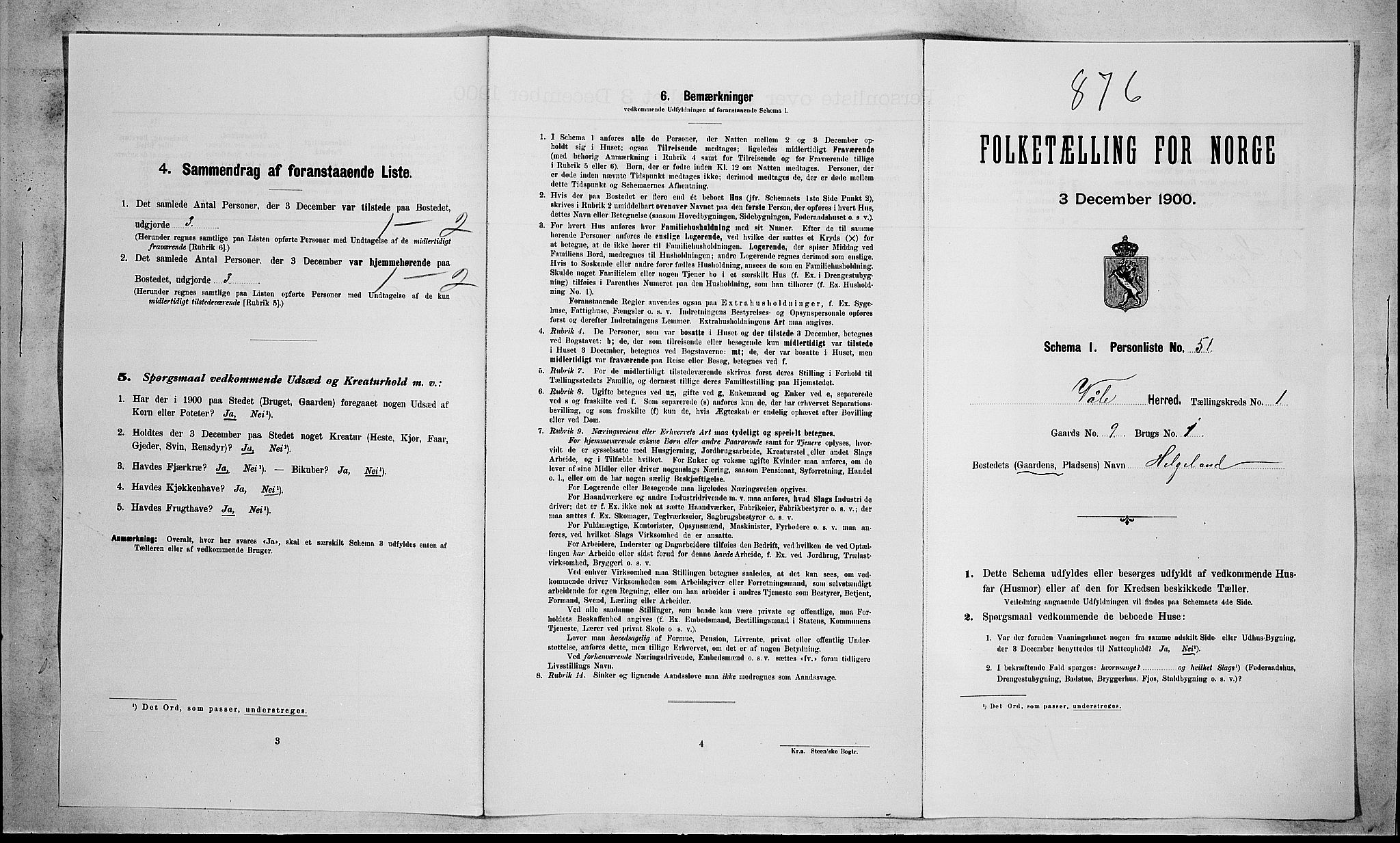 RA, Folketelling 1900 for 0716 Våle herred, 1900, s. 192