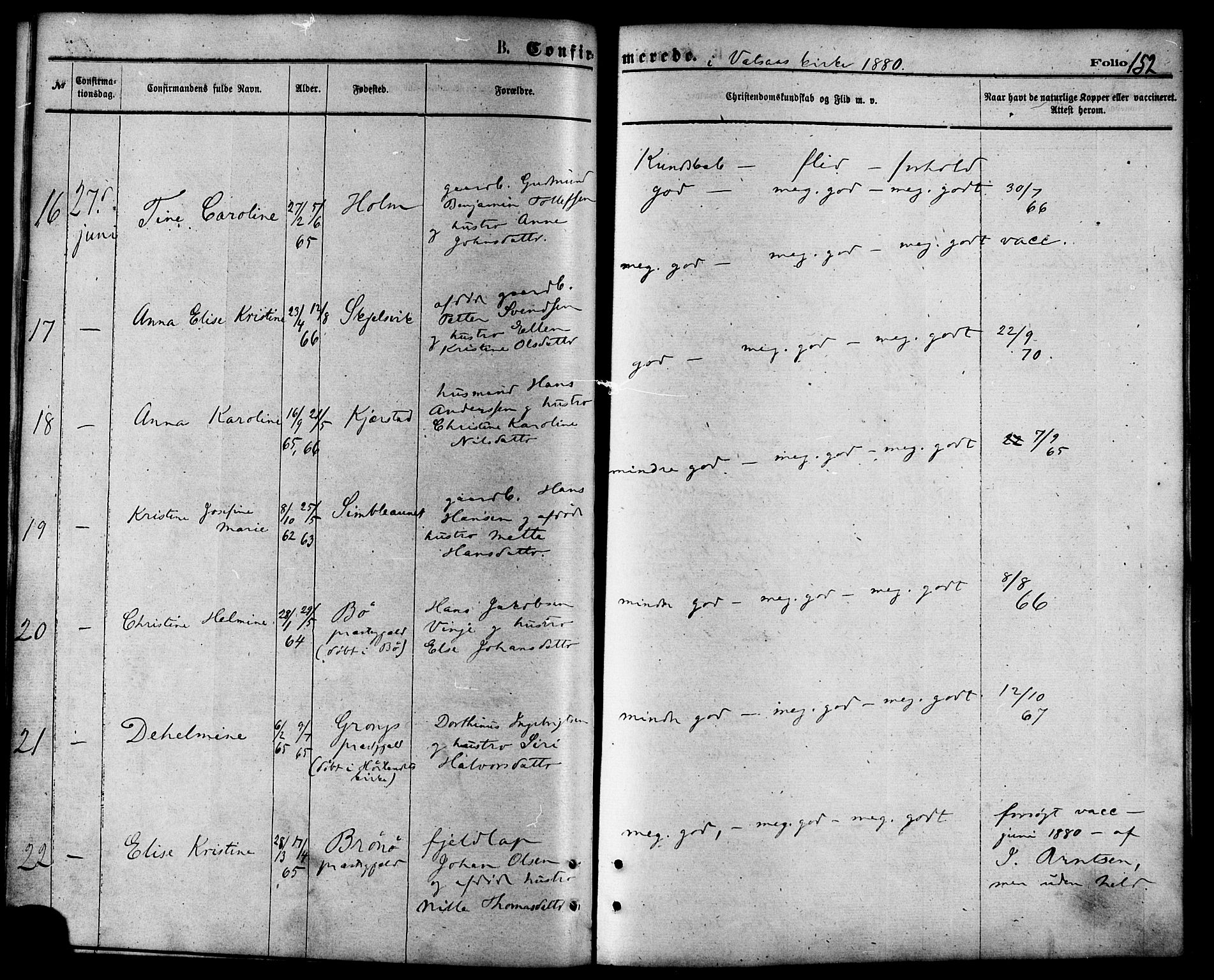 Ministerialprotokoller, klokkerbøker og fødselsregistre - Nordland, AV/SAT-A-1459/810/L0148: Ministerialbok nr. 810A09 /1, 1874-1884, s. 152
