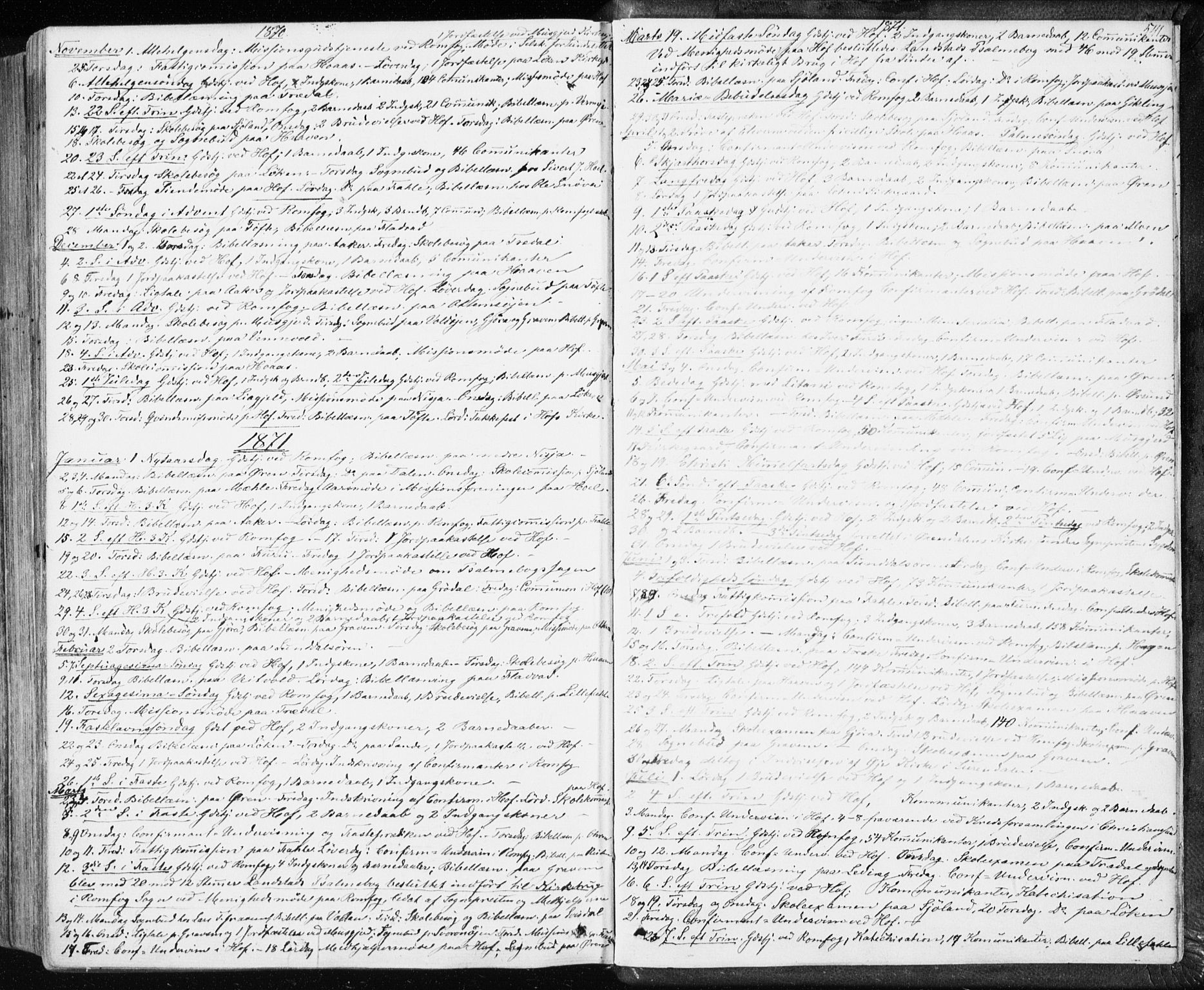 Ministerialprotokoller, klokkerbøker og fødselsregistre - Møre og Romsdal, AV/SAT-A-1454/590/L1013: Ministerialbok nr. 590A05, 1847-1877, s. 541