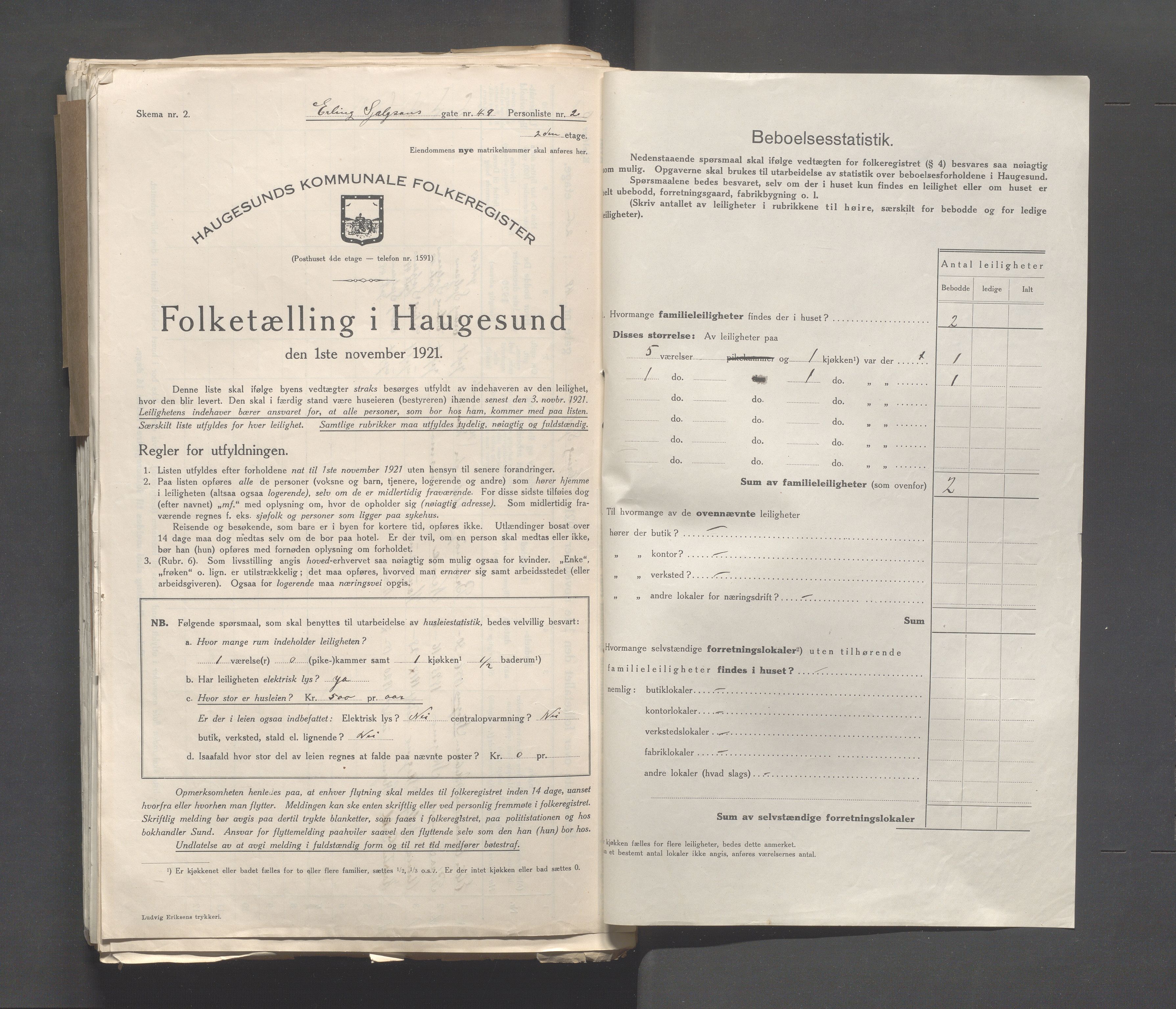 IKAR, Kommunal folketelling 1.11.1921 for Haugesund, 1921, s. 789