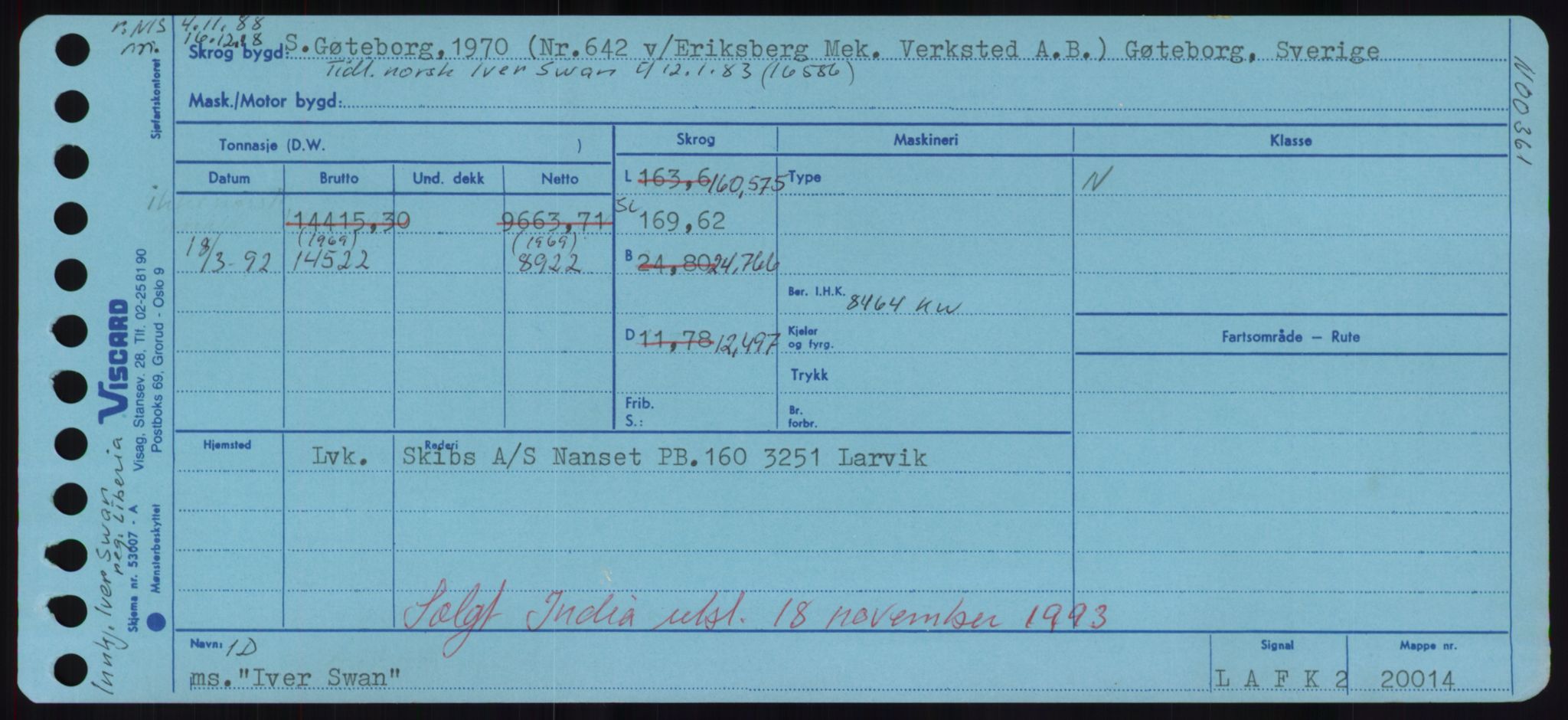 Sjøfartsdirektoratet med forløpere, Skipsmålingen, RA/S-1627/H/Hd/L0018: Fartøy, I, s. 339