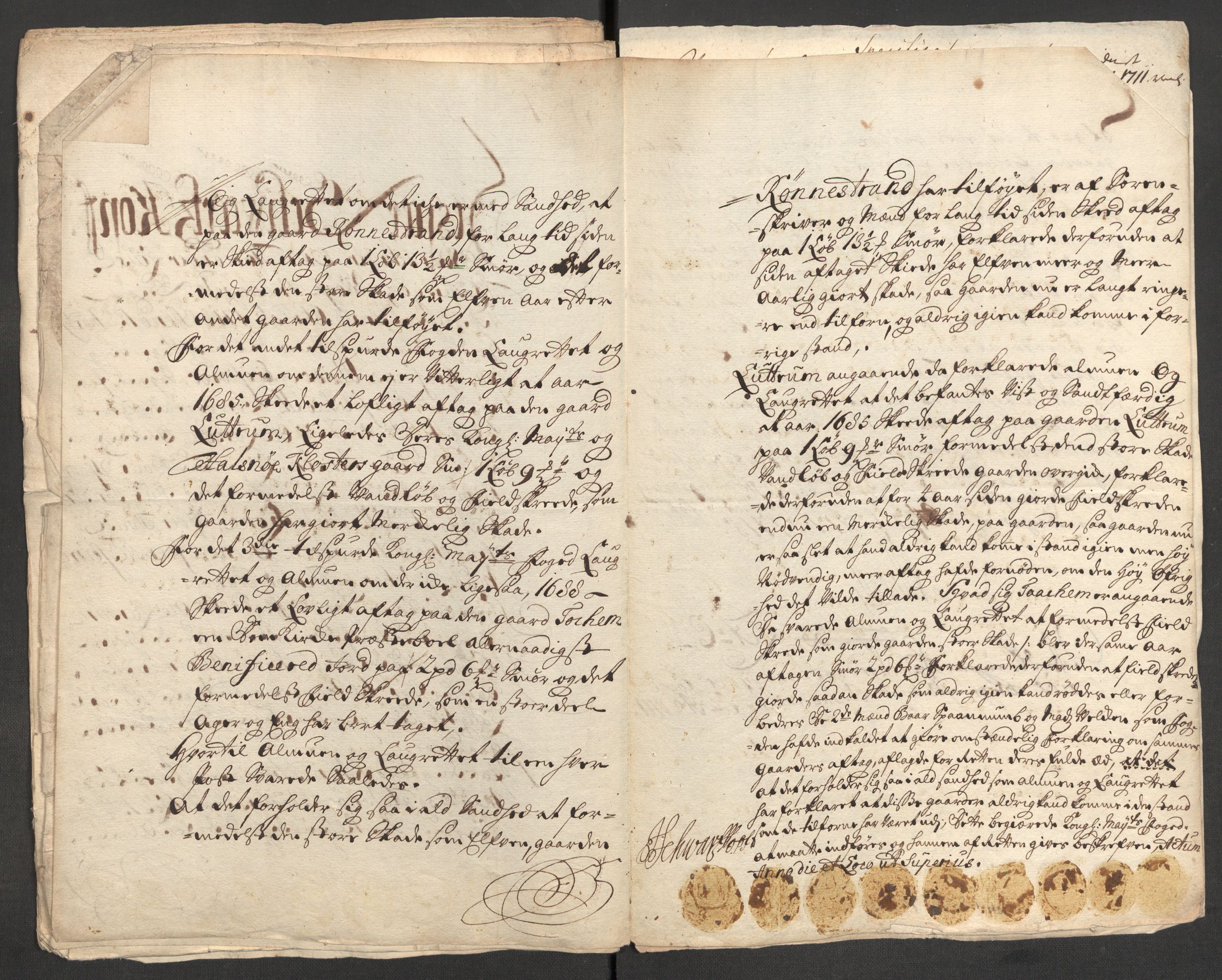 Rentekammeret inntil 1814, Reviderte regnskaper, Fogderegnskap, AV/RA-EA-4092/R48/L2987: Fogderegnskap Sunnhordland og Hardanger, 1711, s. 507