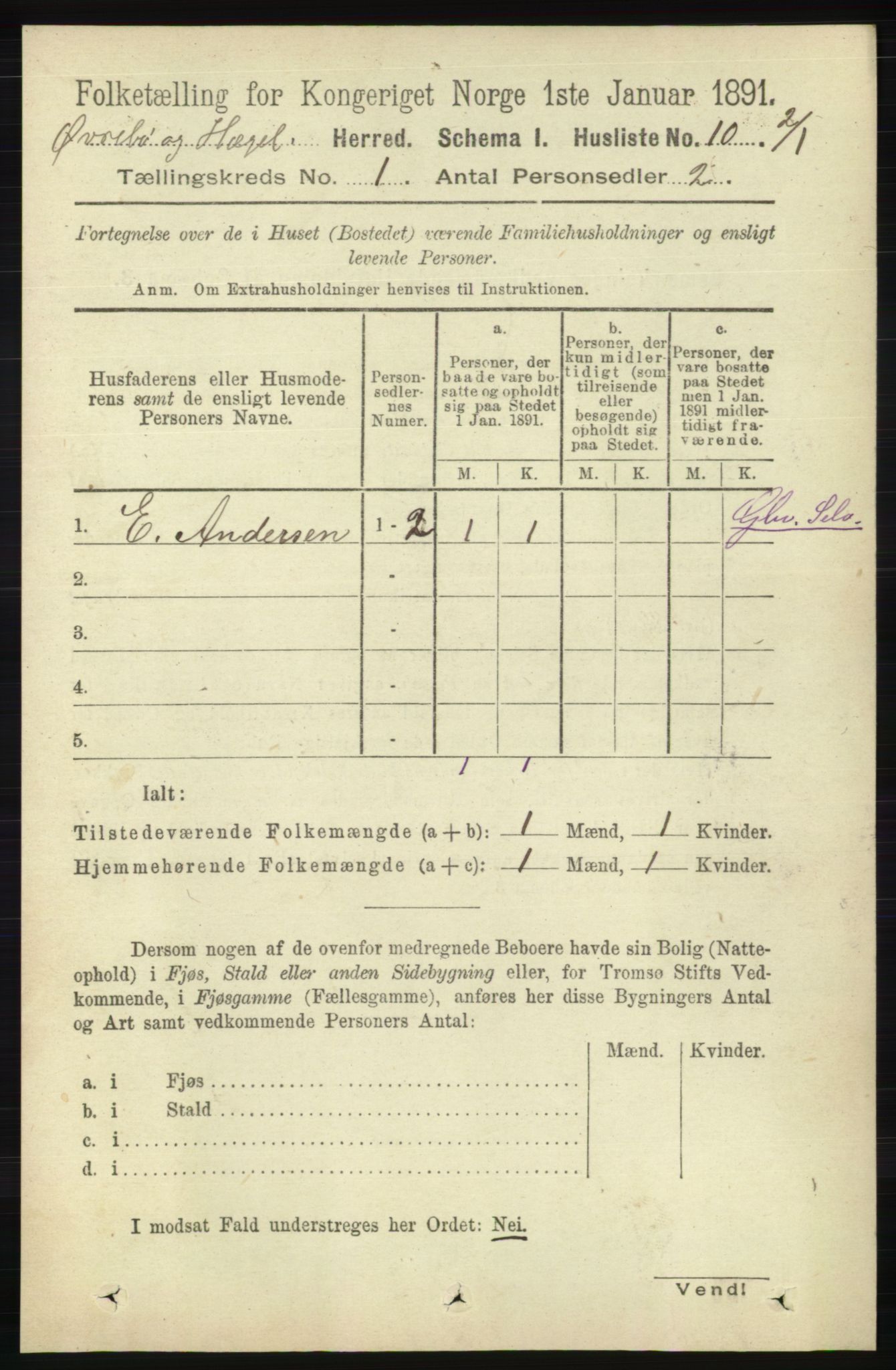 RA, Folketelling 1891 for 1016 Øvrebø og Hægeland herred, 1891, s. 37