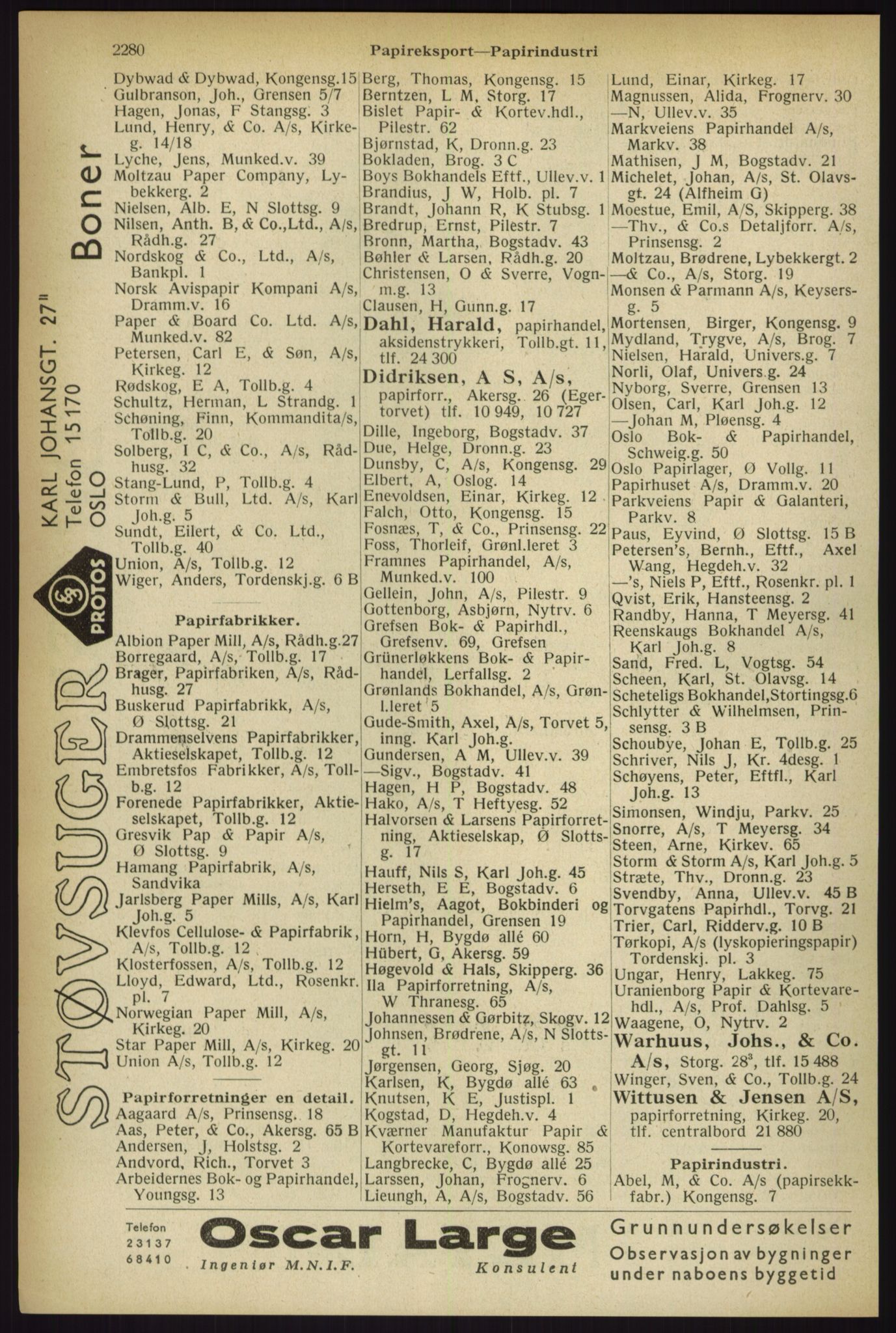 Kristiania/Oslo adressebok, PUBL/-, 1933, s. 2280
