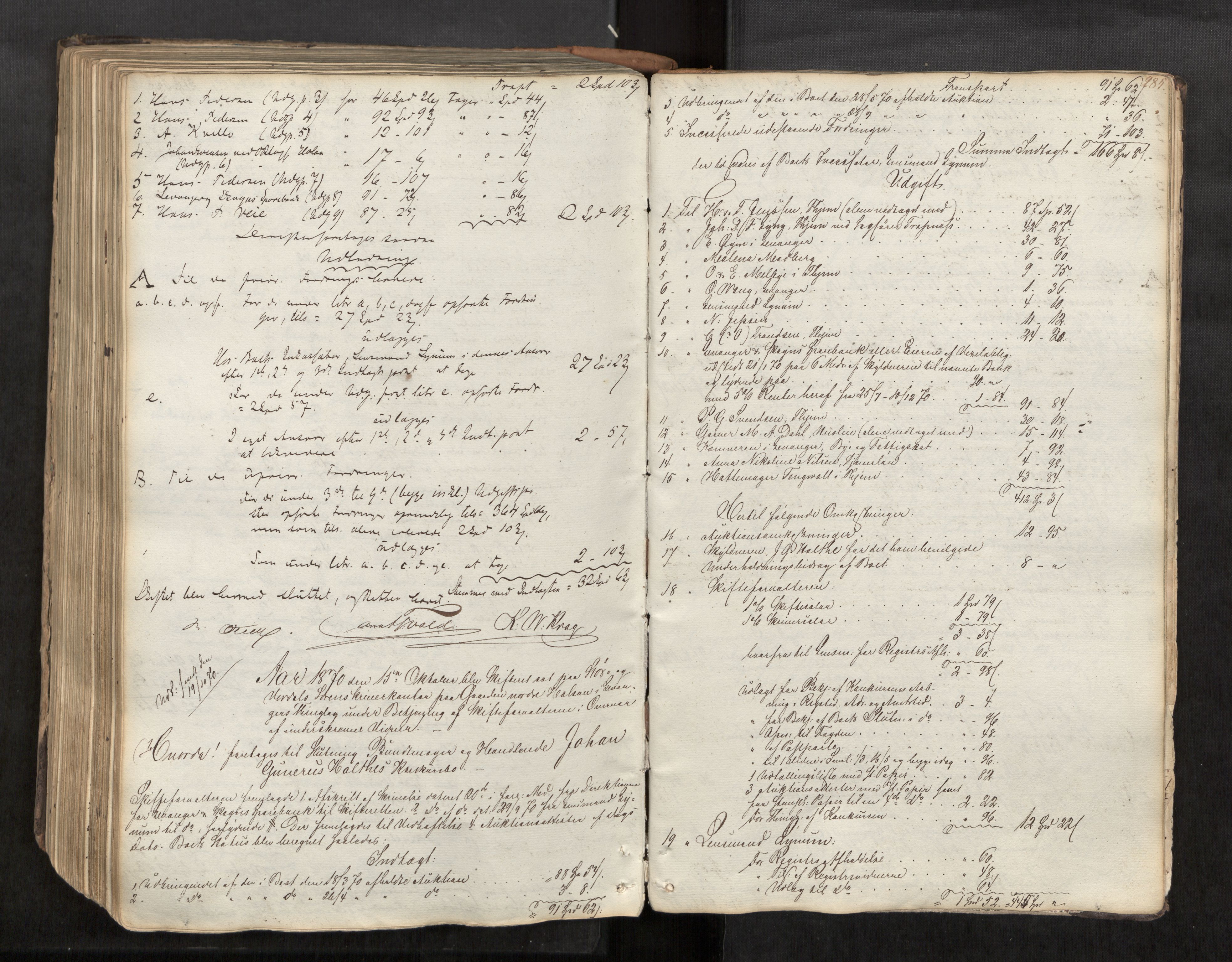 Stjør- og Verdal sorenskriveri, AV/SAT-A-4167/1/3/3A/L0060: Skifteprotokoll for Levanger, 1839-1871, s. 285