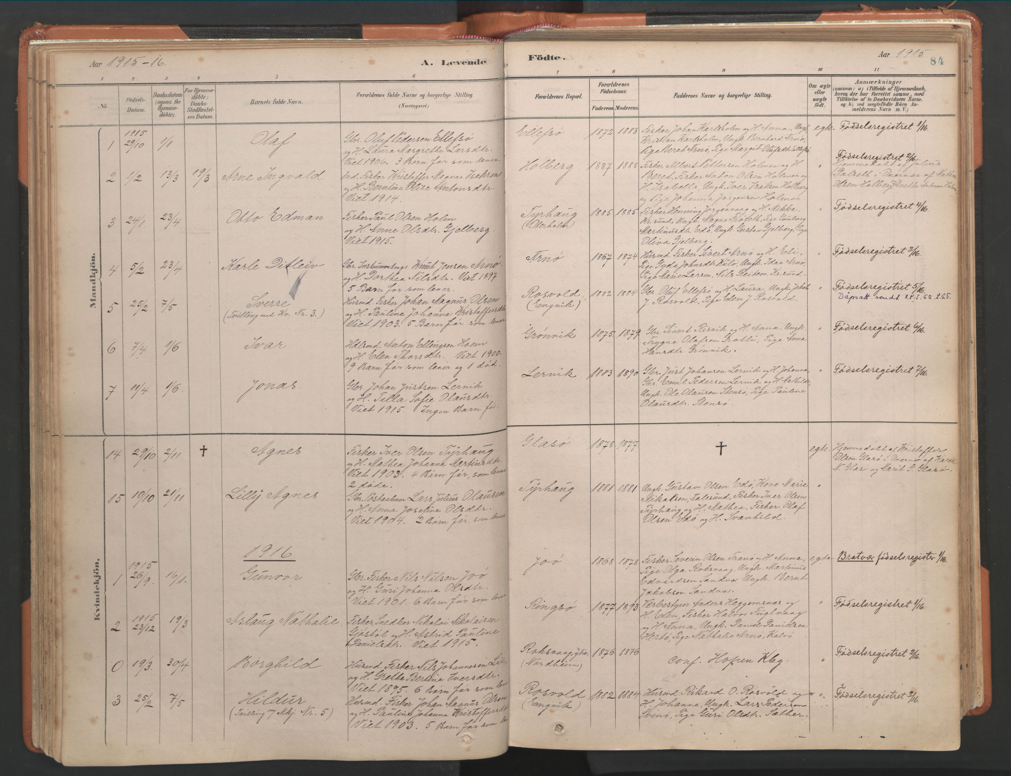 Ministerialprotokoller, klokkerbøker og fødselsregistre - Møre og Romsdal, AV/SAT-A-1454/581/L0941: Ministerialbok nr. 581A09, 1880-1919, s. 84