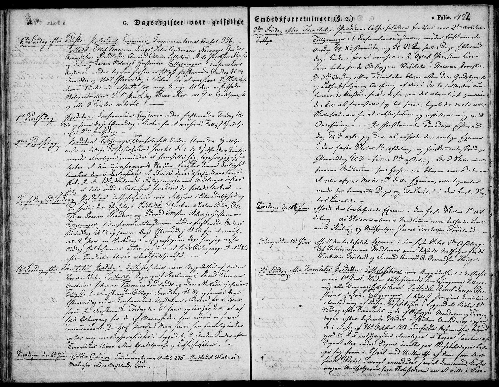Sokndal sokneprestkontor, AV/SAST-A-101808: Ministerialbok nr. A 7.2, 1826-1842, s. 427