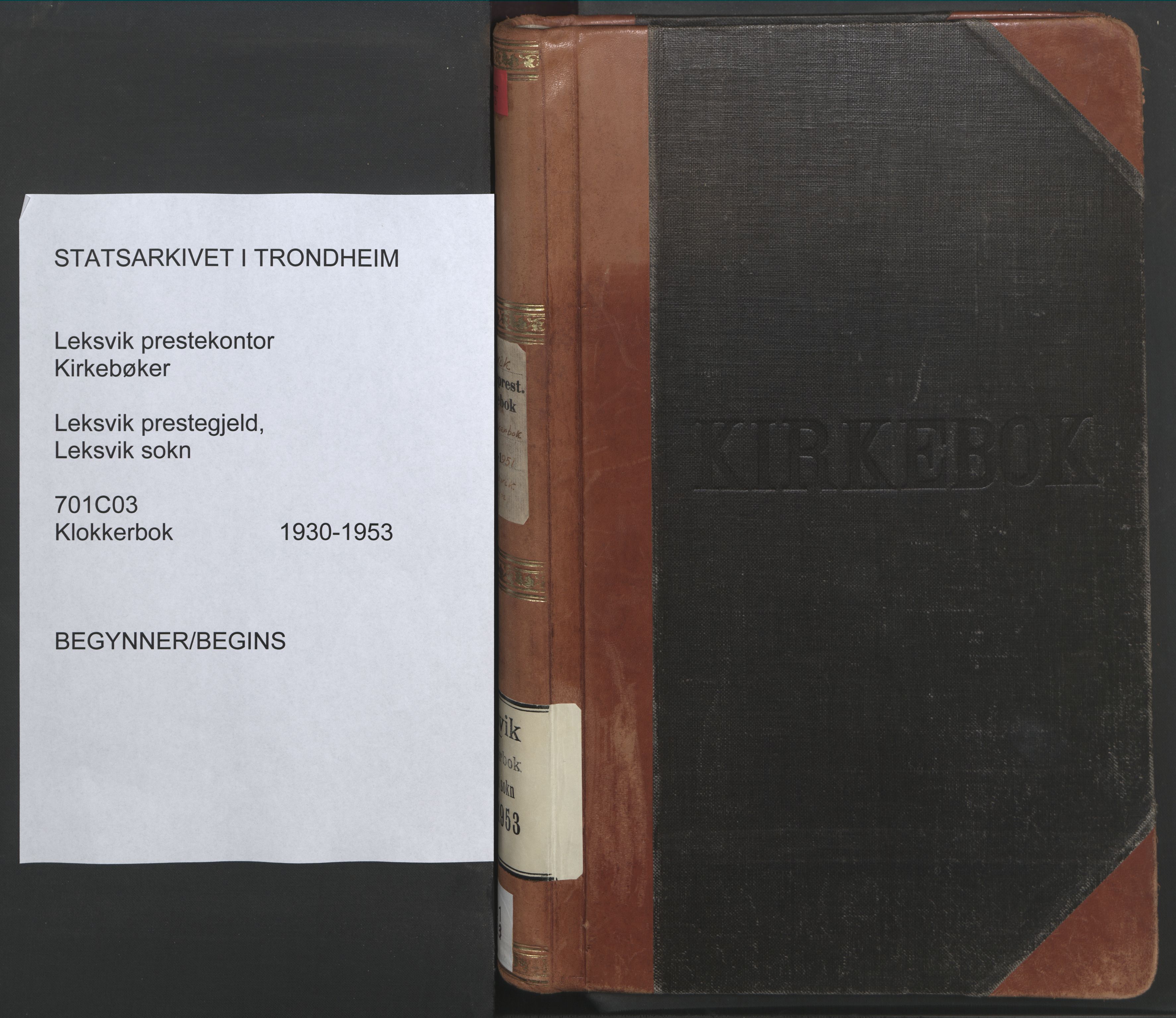 Ministerialprotokoller, klokkerbøker og fødselsregistre - Nord-Trøndelag, SAT/A-1458/701/L0019: Klokkerbok nr. 701C03, 1930-1953