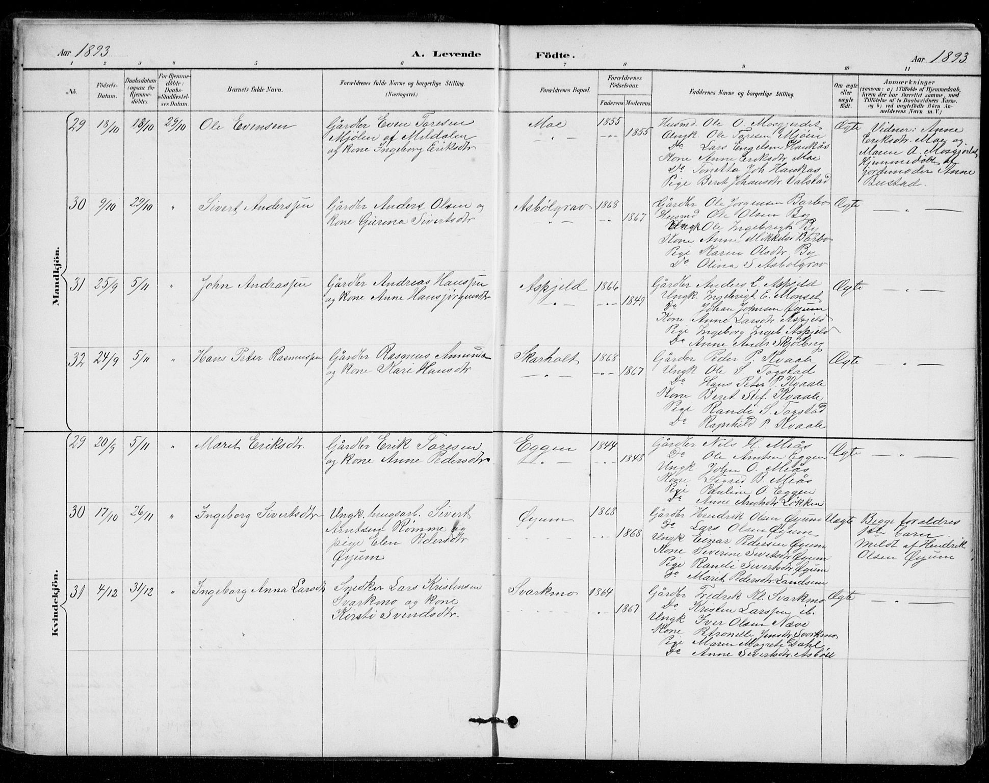 Ministerialprotokoller, klokkerbøker og fødselsregistre - Sør-Trøndelag, SAT/A-1456/671/L0841: Ministerialbok nr. 671A03, 1893-1915