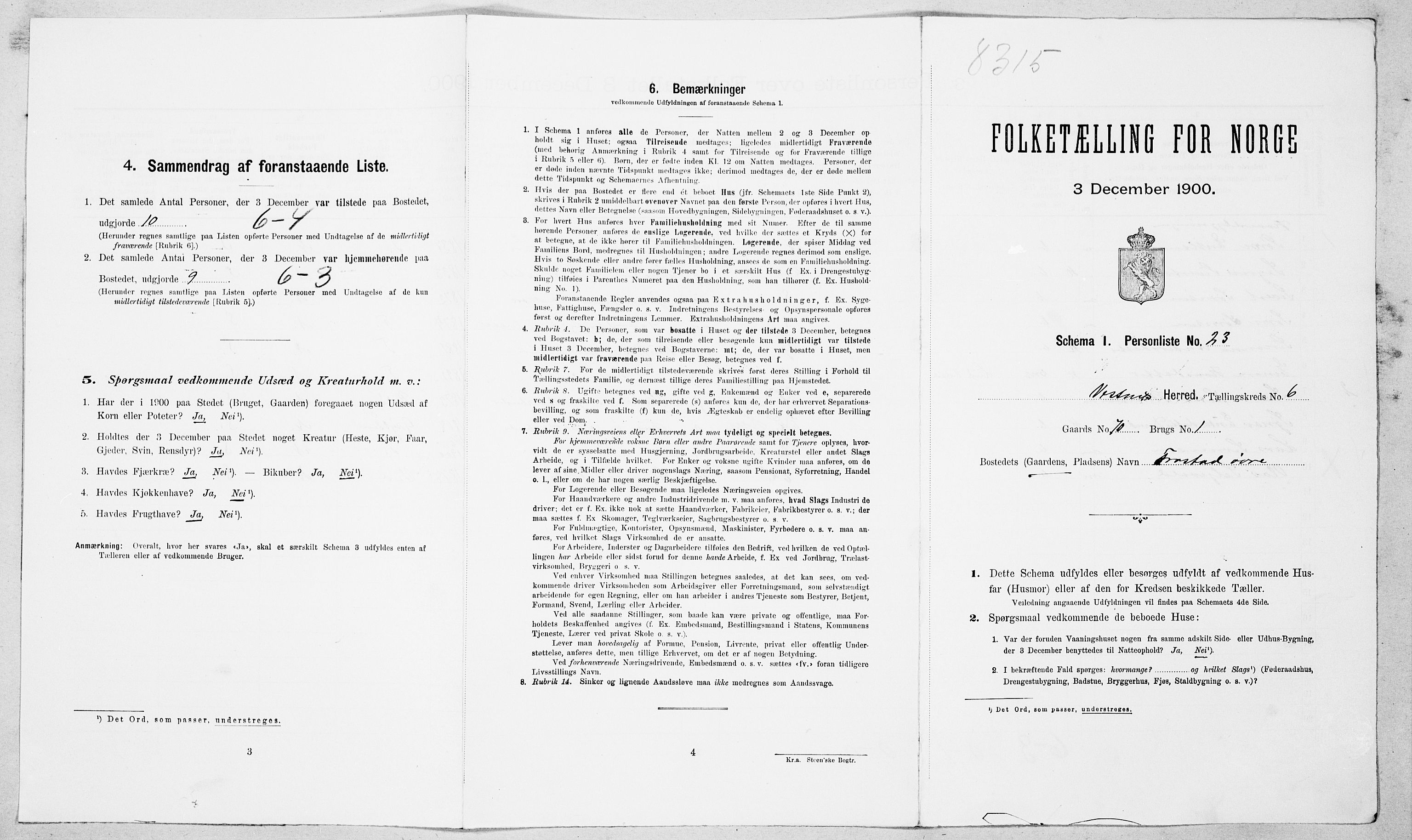SAT, Folketelling 1900 for 1535 Vestnes herred, 1900, s. 657