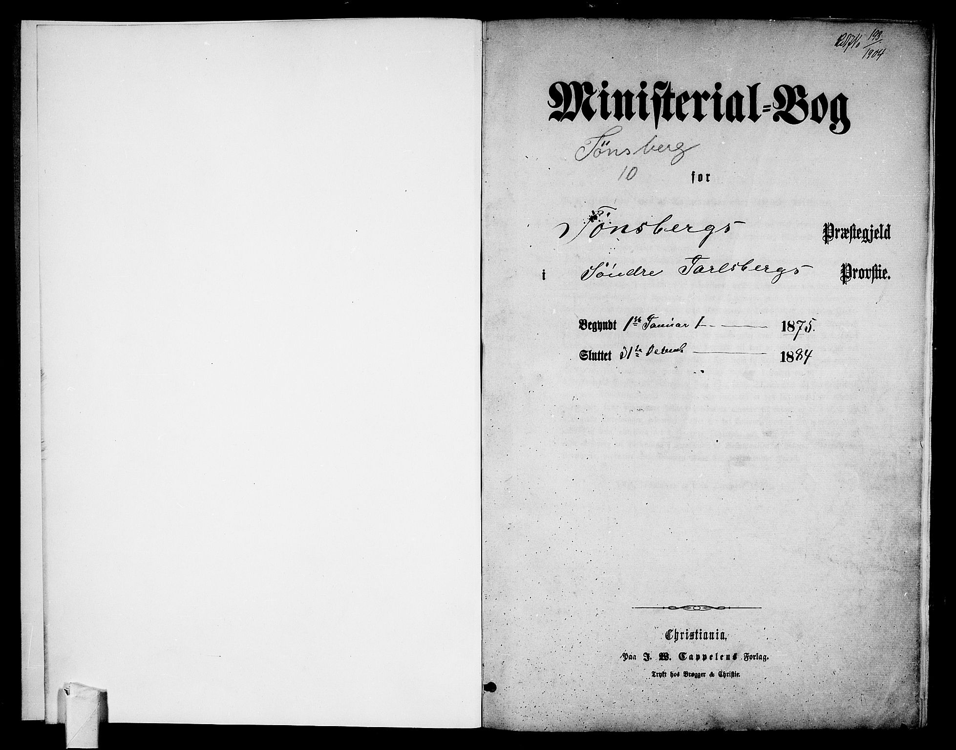 Tønsberg kirkebøker, AV/SAKO-A-330/G/Ga/L0005: Klokkerbok nr. 5, 1875-1885