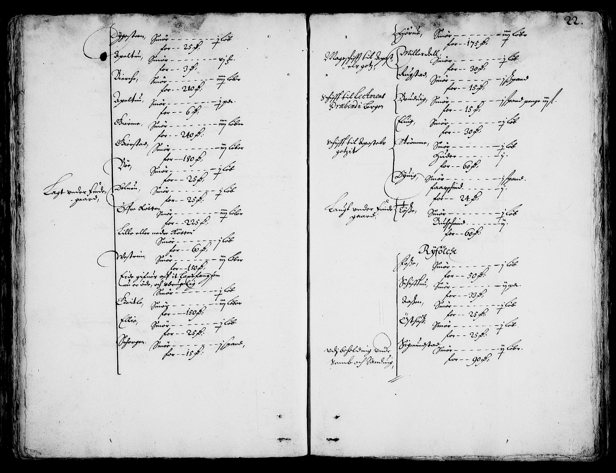 Rentekammeret inntil 1814, Realistisk ordnet avdeling, RA/EA-4070/On/L0001/0002: Statens gods / [Jj 2]: Jordebok og forklaring over atkomstene til Hannibal Sehesteds gods, 1651, s. 1021b-1022a