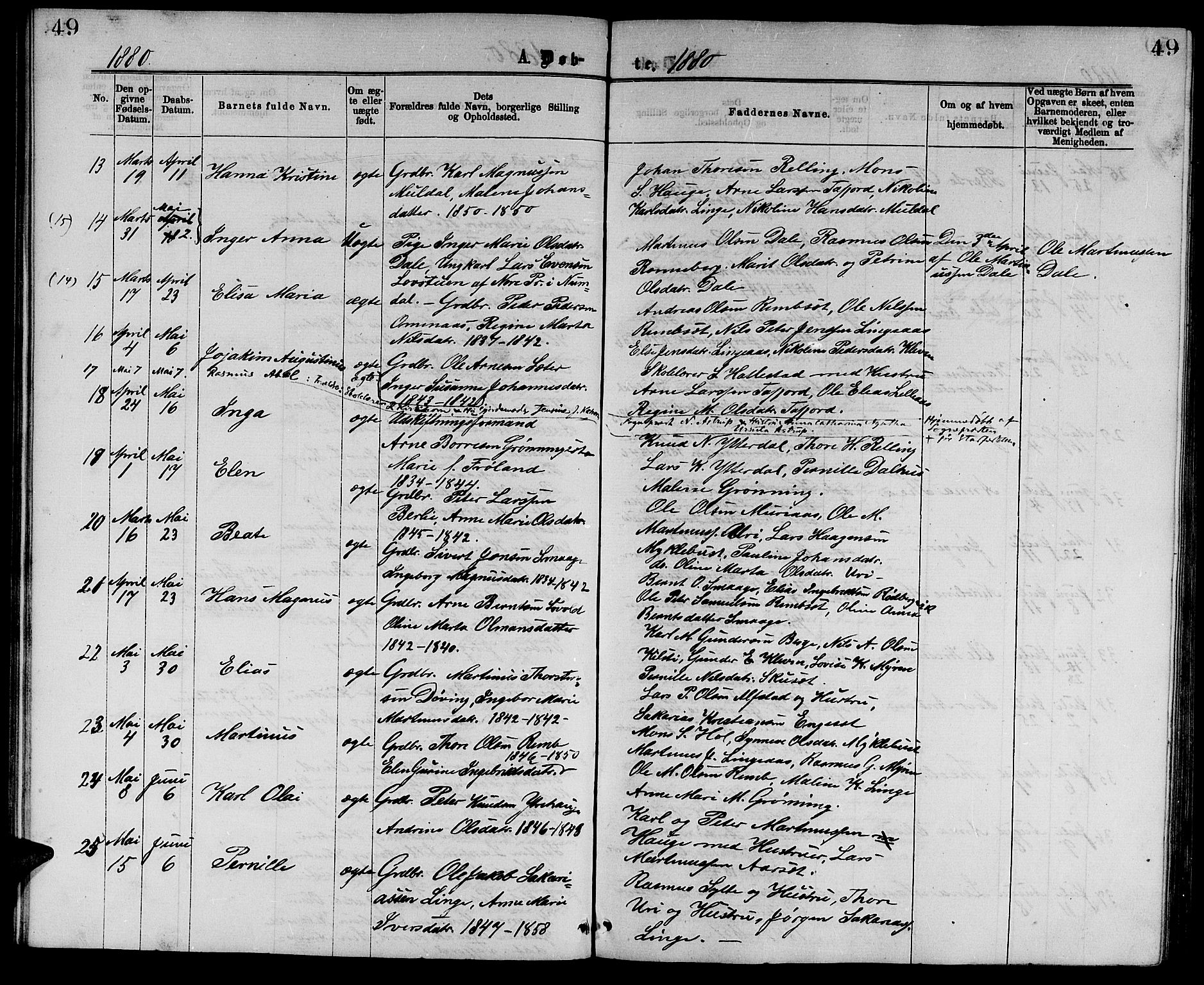 Ministerialprotokoller, klokkerbøker og fødselsregistre - Møre og Romsdal, AV/SAT-A-1454/519/L0262: Klokkerbok nr. 519C03, 1866-1884, s. 49