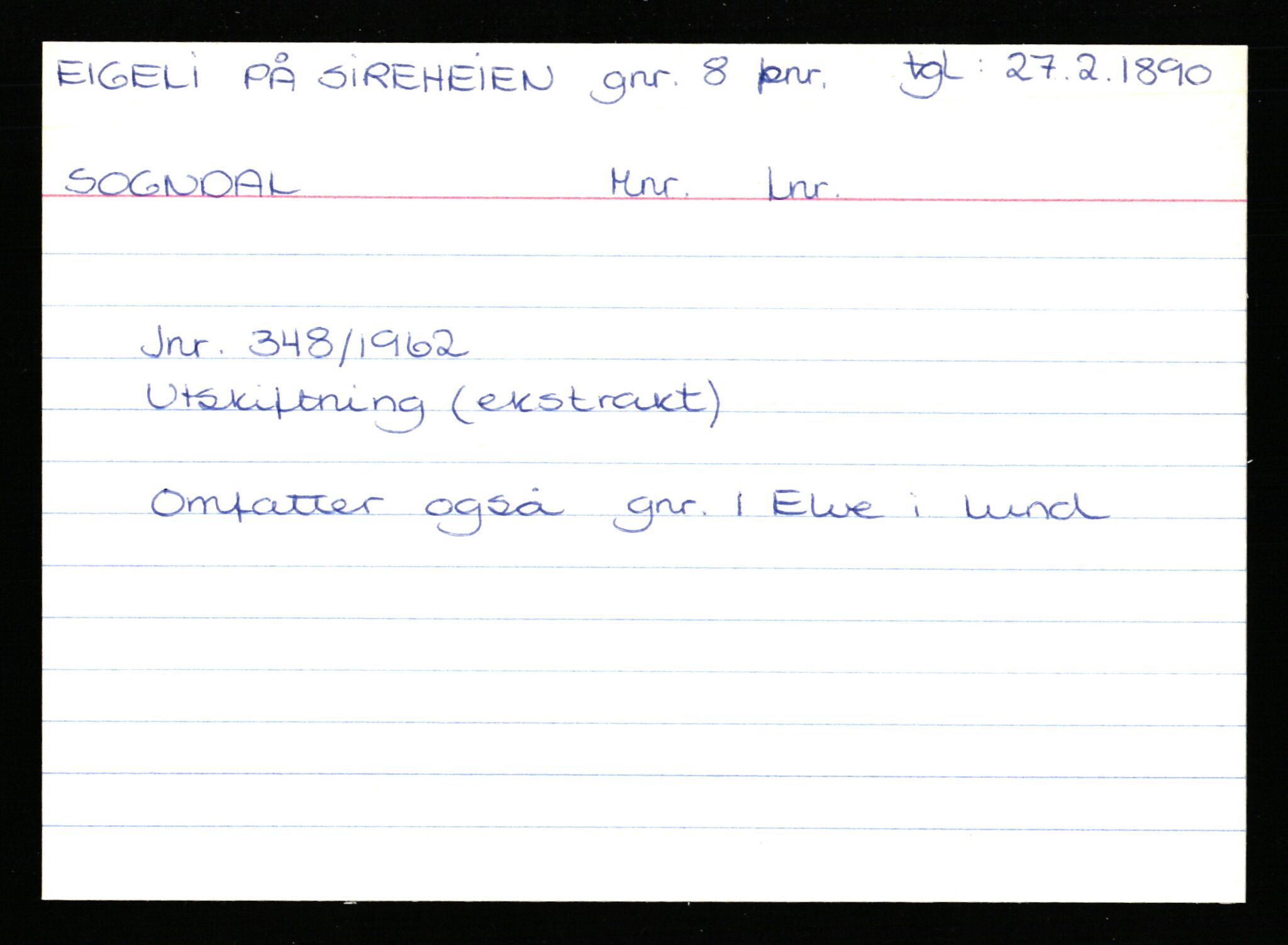 Statsarkivet i Stavanger, AV/SAST-A-101971/03/Y/Yk/L0008: Registerkort sortert etter gårdsnavn: Eig - Erlien, 1750-1930, s. 234