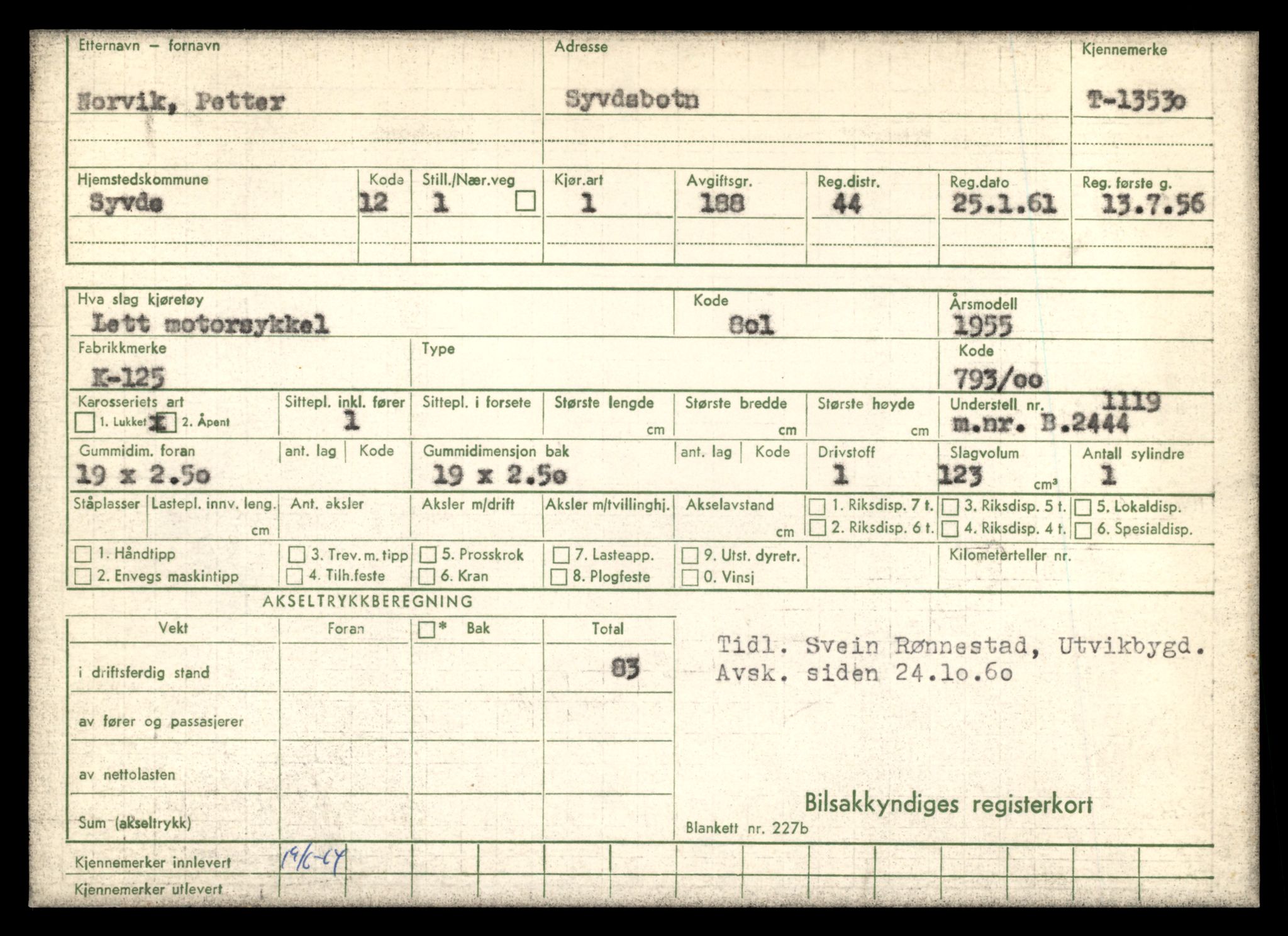 Møre og Romsdal vegkontor - Ålesund trafikkstasjon, AV/SAT-A-4099/F/Fe/L0039: Registreringskort for kjøretøy T 13361 - T 13530, 1927-1998, s. 2993