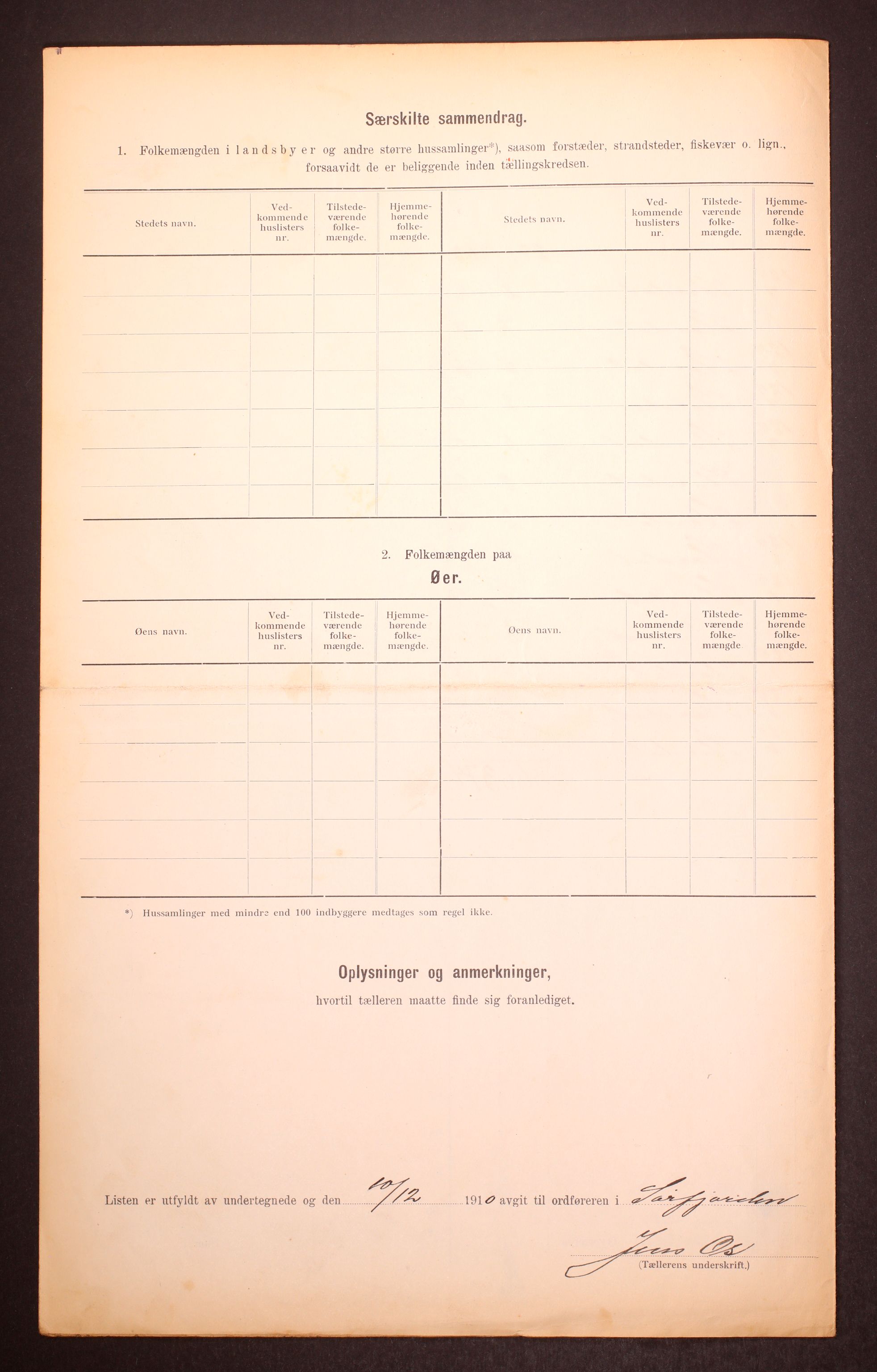 RA, Folketelling 1910 for 1937 Sørfjord herred, 1910, s. 6