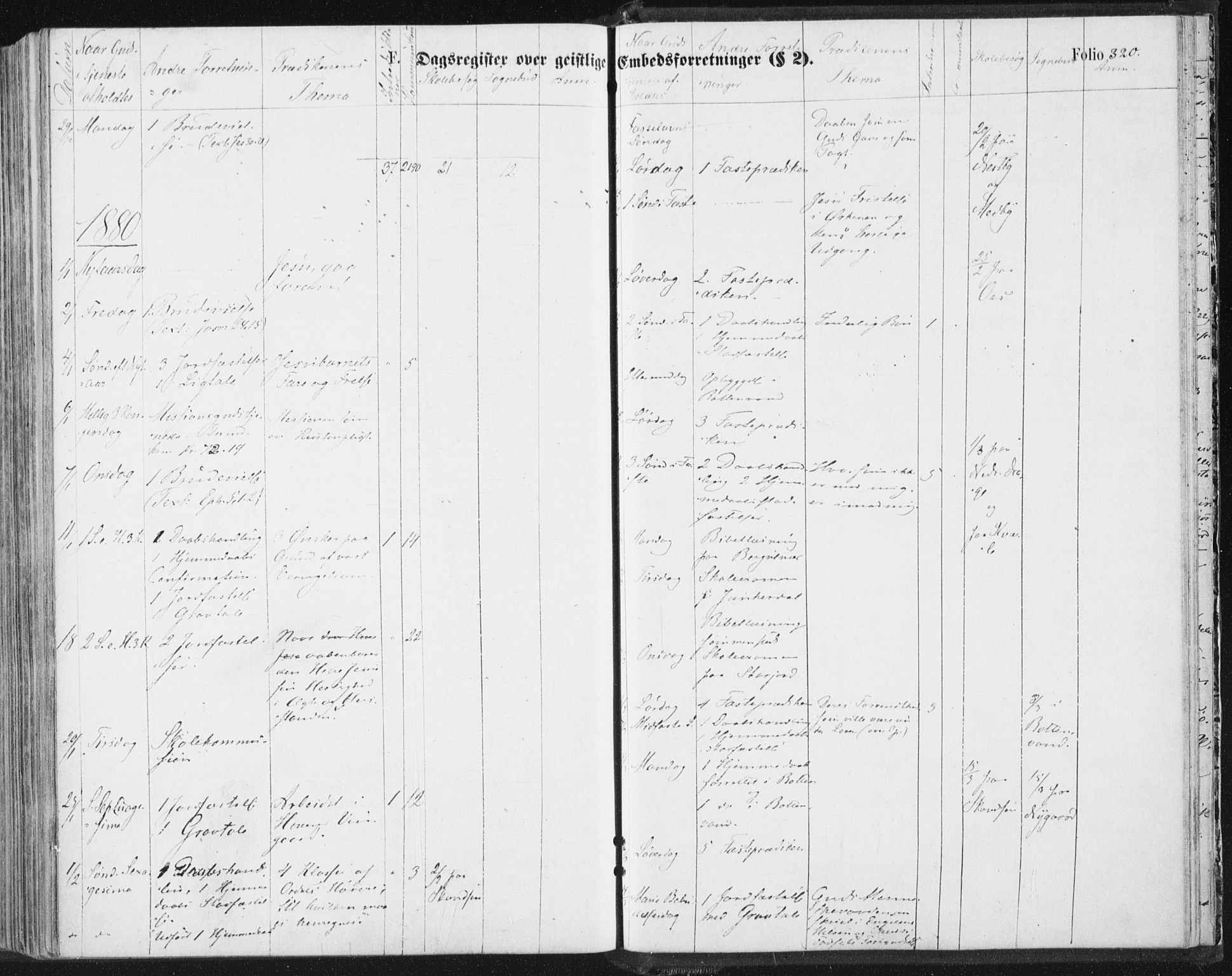 Ministerialprotokoller, klokkerbøker og fødselsregistre - Nordland, SAT/A-1459/847/L0668: Ministerialbok nr. 847A08, 1872-1886, s. 320
