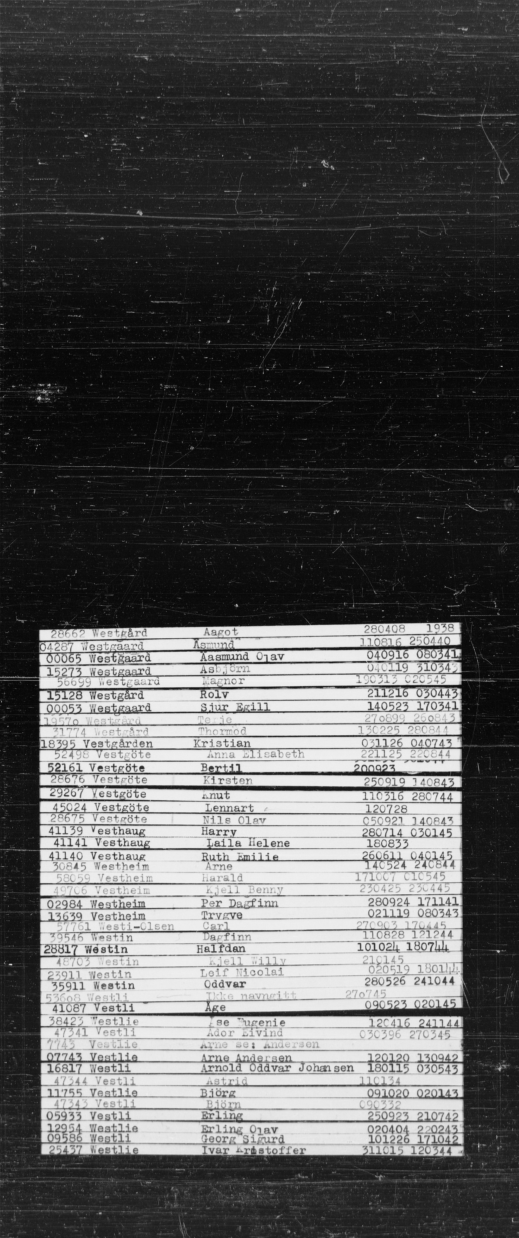 Den Kgl. Norske Legasjons Flyktningskontor, RA/S-6753/V/Va/L0022: Kjesäterkartoteket.  Alfabetisk register, A-Å., 1940-1945, s. 922