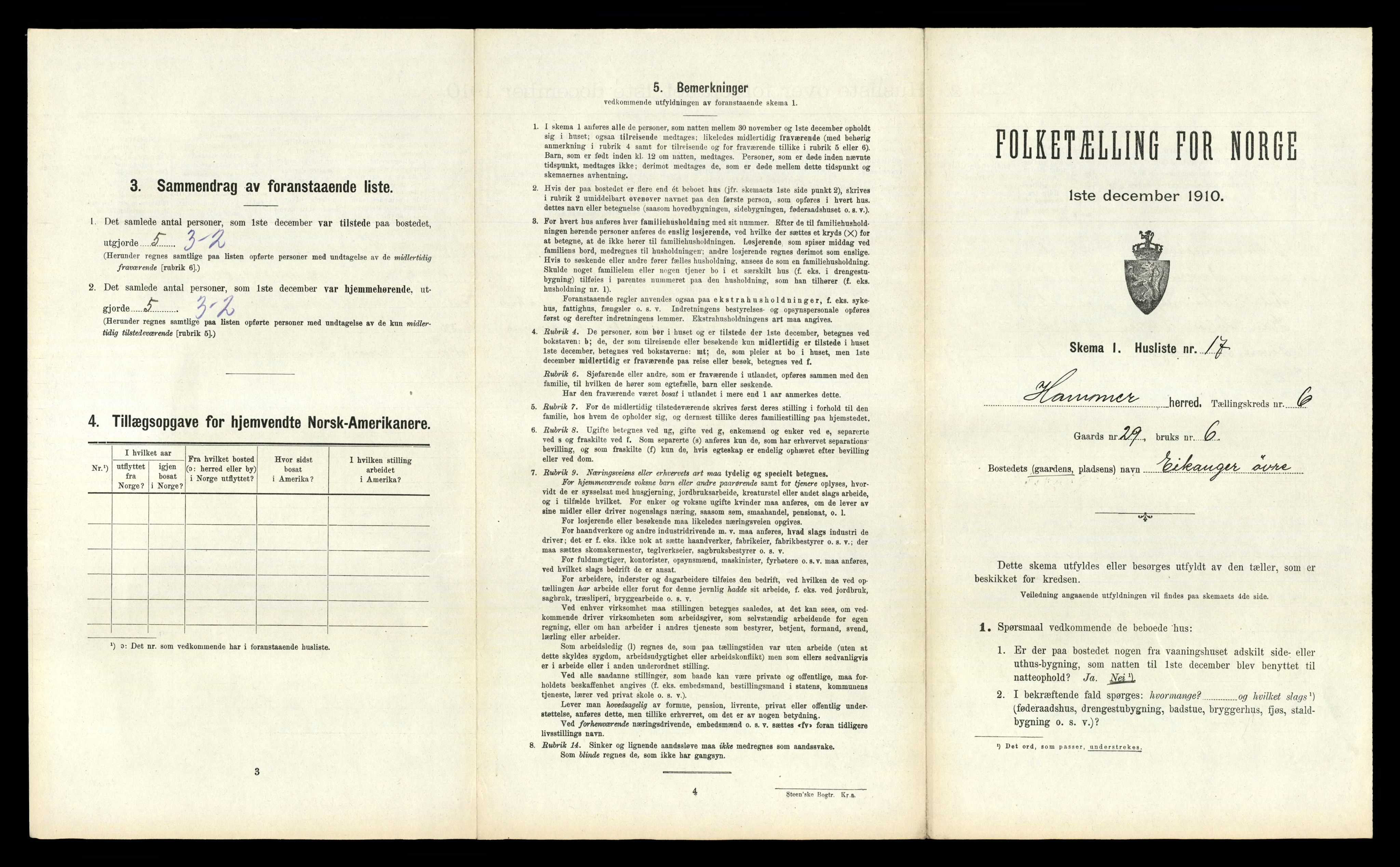 RA, Folketelling 1910 for 1254 Hamre herred, 1910, s. 372