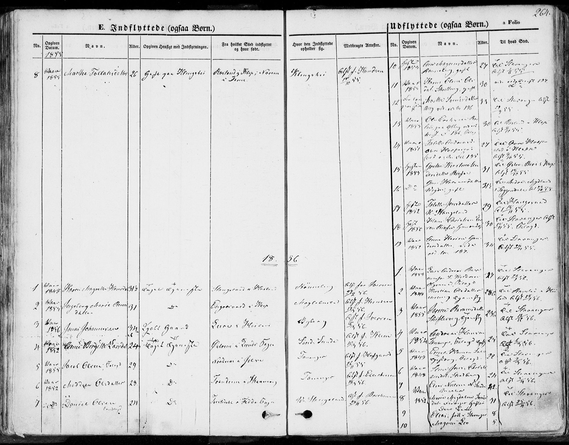 Håland sokneprestkontor, AV/SAST-A-101802/001/30BA/L0008: Ministerialbok nr. A 7.2, 1854-1870, s. 264