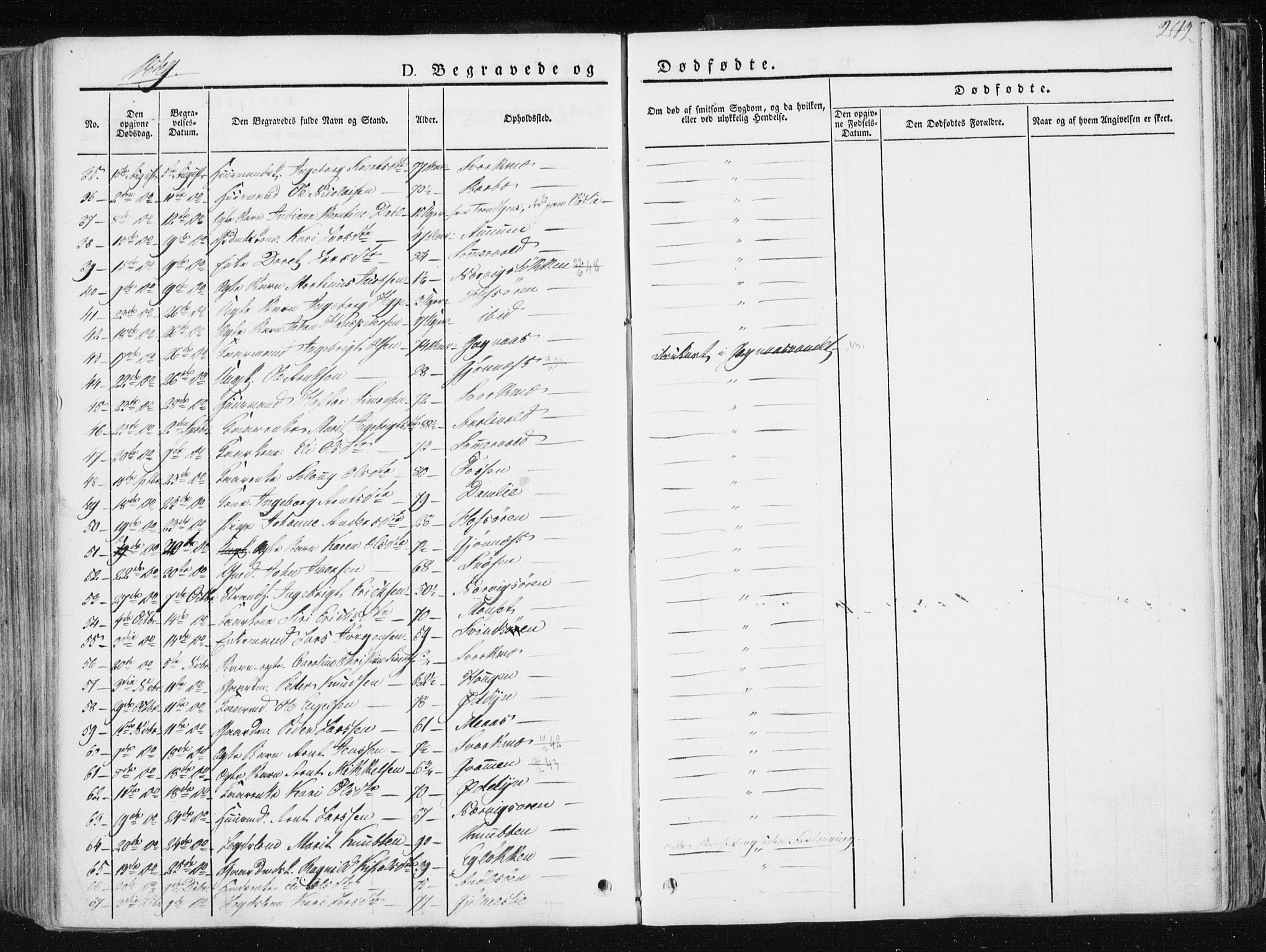 Ministerialprotokoller, klokkerbøker og fødselsregistre - Sør-Trøndelag, SAT/A-1456/668/L0805: Ministerialbok nr. 668A05, 1840-1853, s. 242