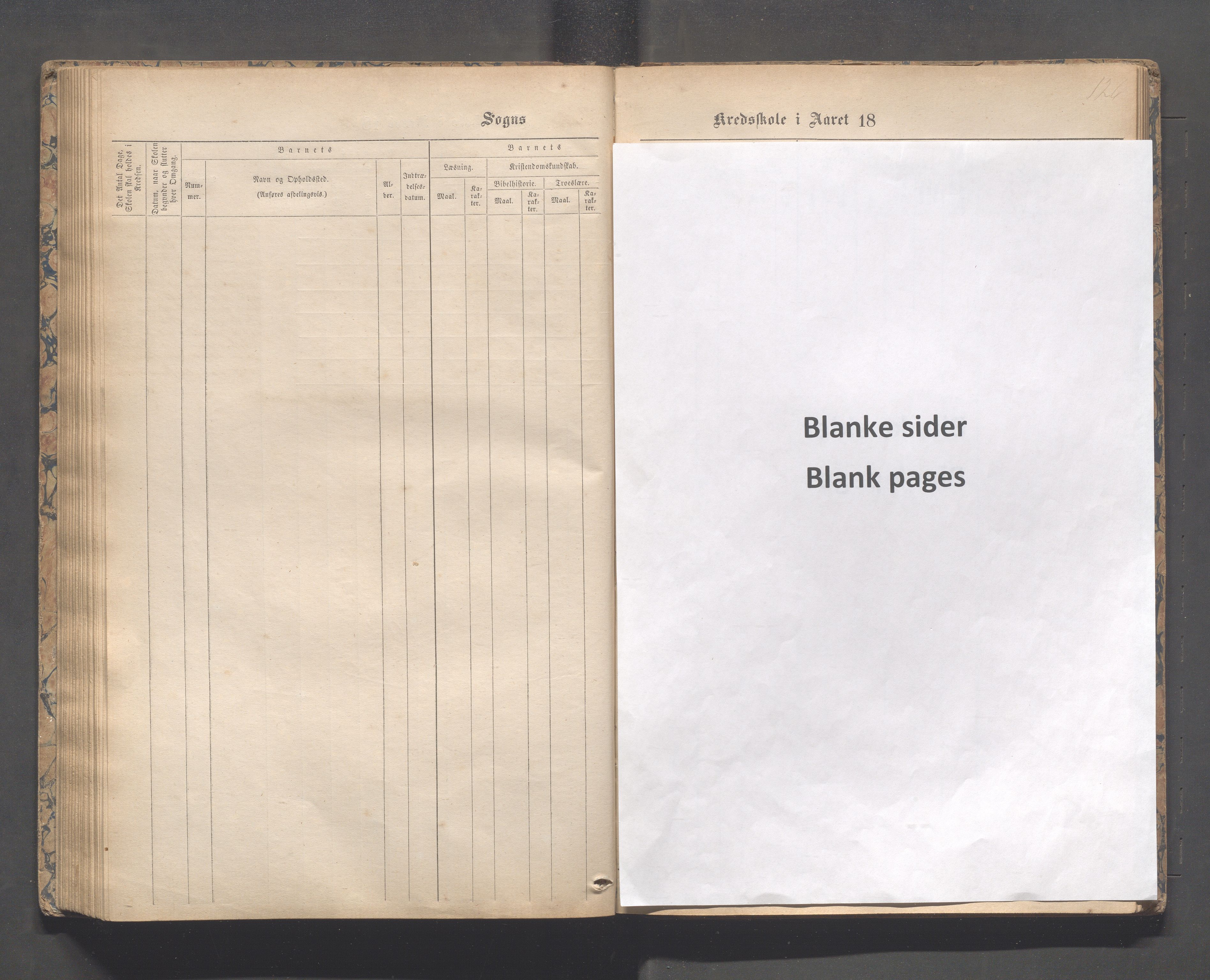 Håland kommune - Tananger skole, IKAR/K-102443/F/L0003: Skoleprotokoll , 1867-1884, s. 125b-126a