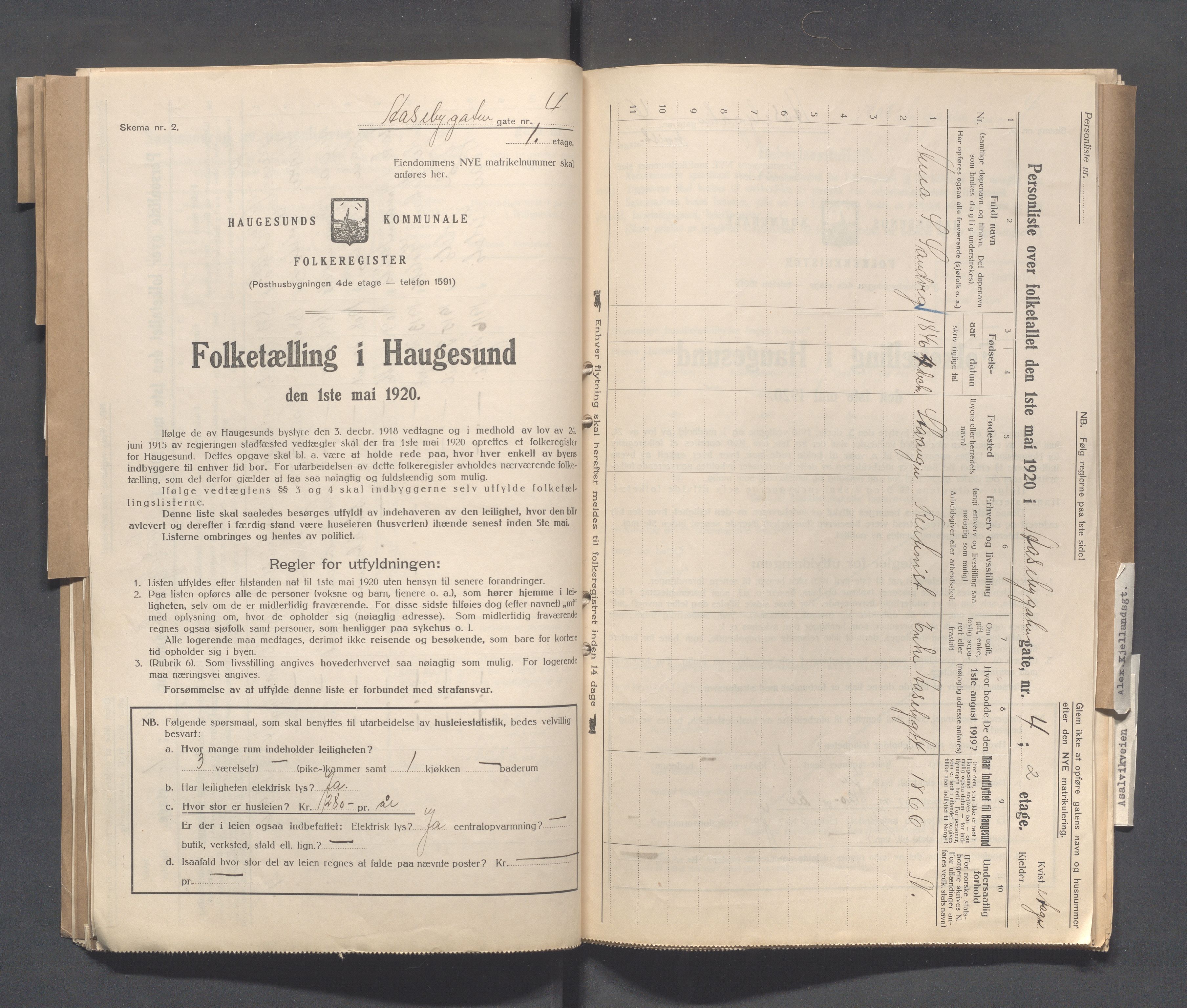 IKAR, Kommunal folketelling 1.5.1920 for Haugesund, 1920, s. 30