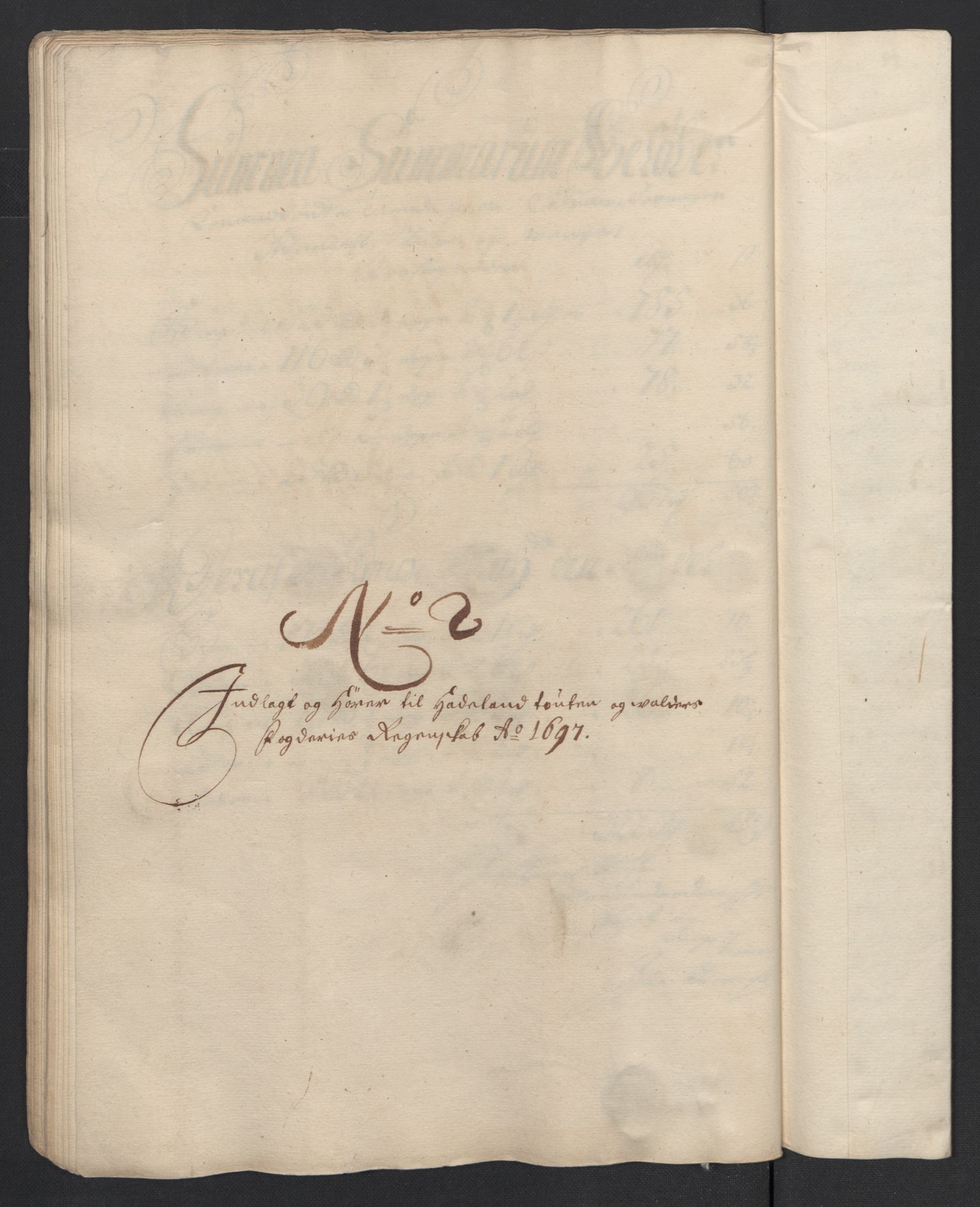 Rentekammeret inntil 1814, Reviderte regnskaper, Fogderegnskap, RA/EA-4092/R18/L1295: Fogderegnskap Hadeland, Toten og Valdres, 1697, s. 159