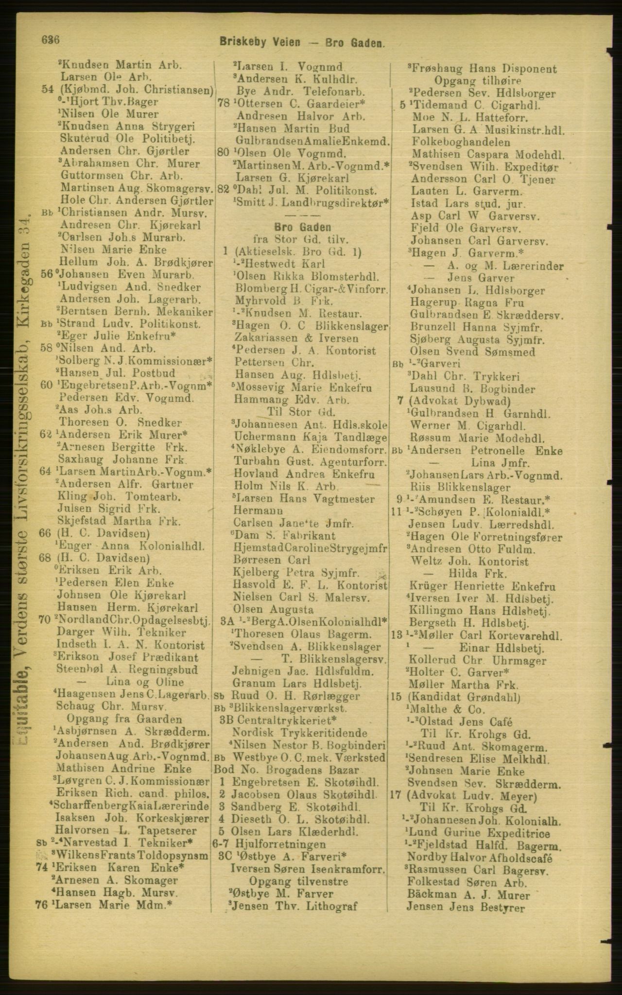 Kristiania/Oslo adressebok, PUBL/-, 1898, s. 636