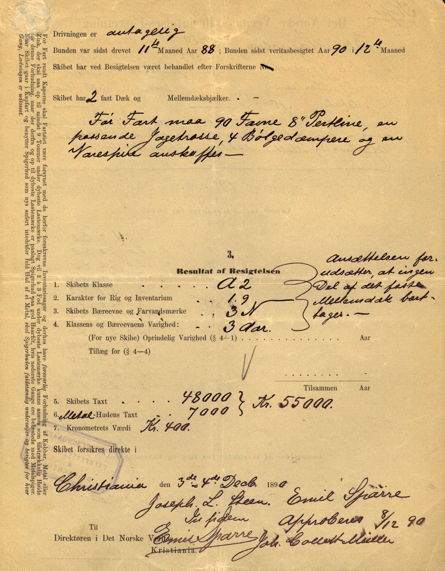 Pa 63 - Østlandske skibsassuranceforening, VEMU/A-1079/G/Ga/L0030/0007: Havaridokumenter / Furu, Magnhild, Magnolia, Havfruen, Tichborne, 1893, s. 14