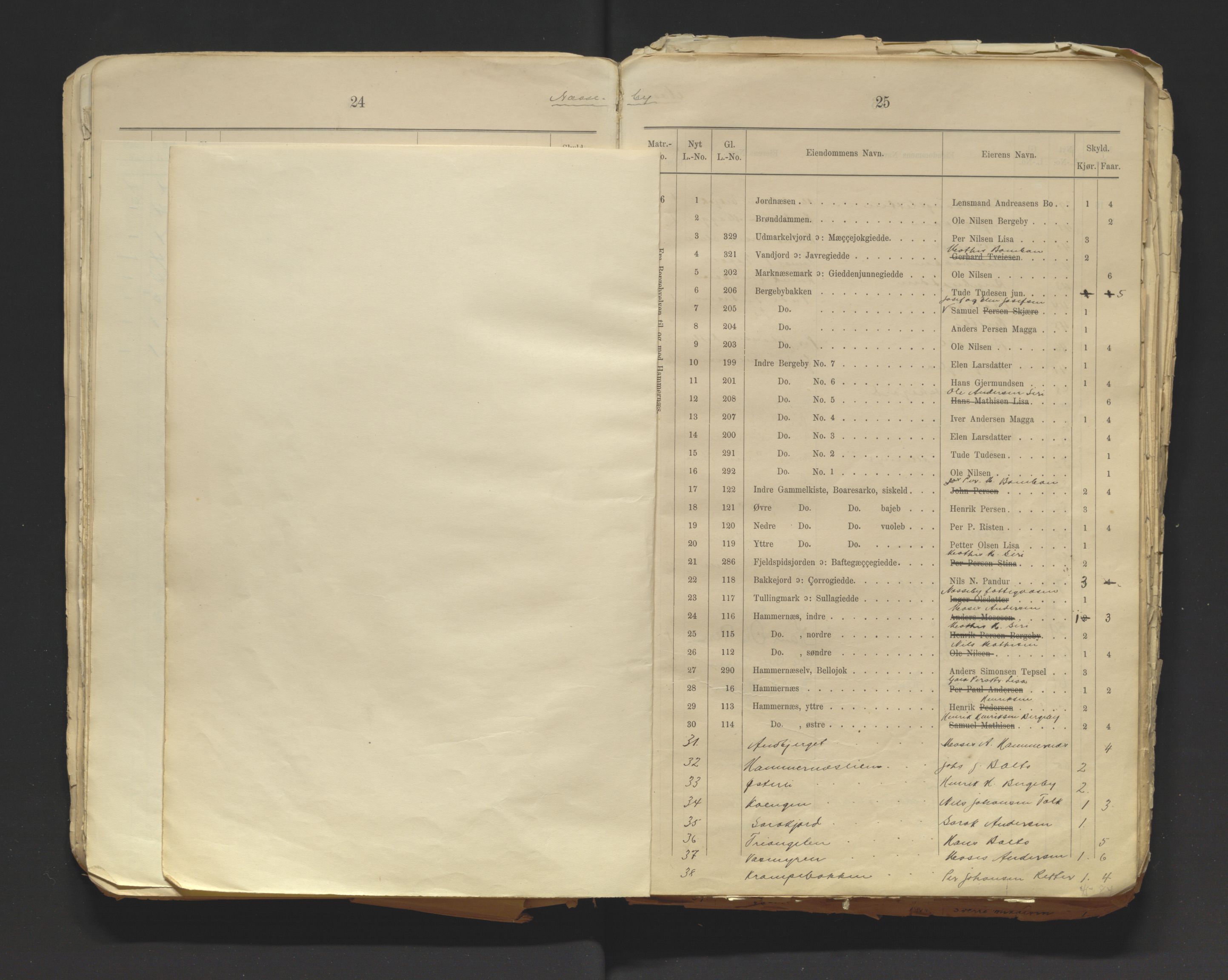 Tana fogderi/sorenskriveri, AV/SATØ-S-0058/I/Ip/L0254/0001: -- / Annet om tinglysing. Matrikkel, Tana sorenskriveri., 1884, s. 25