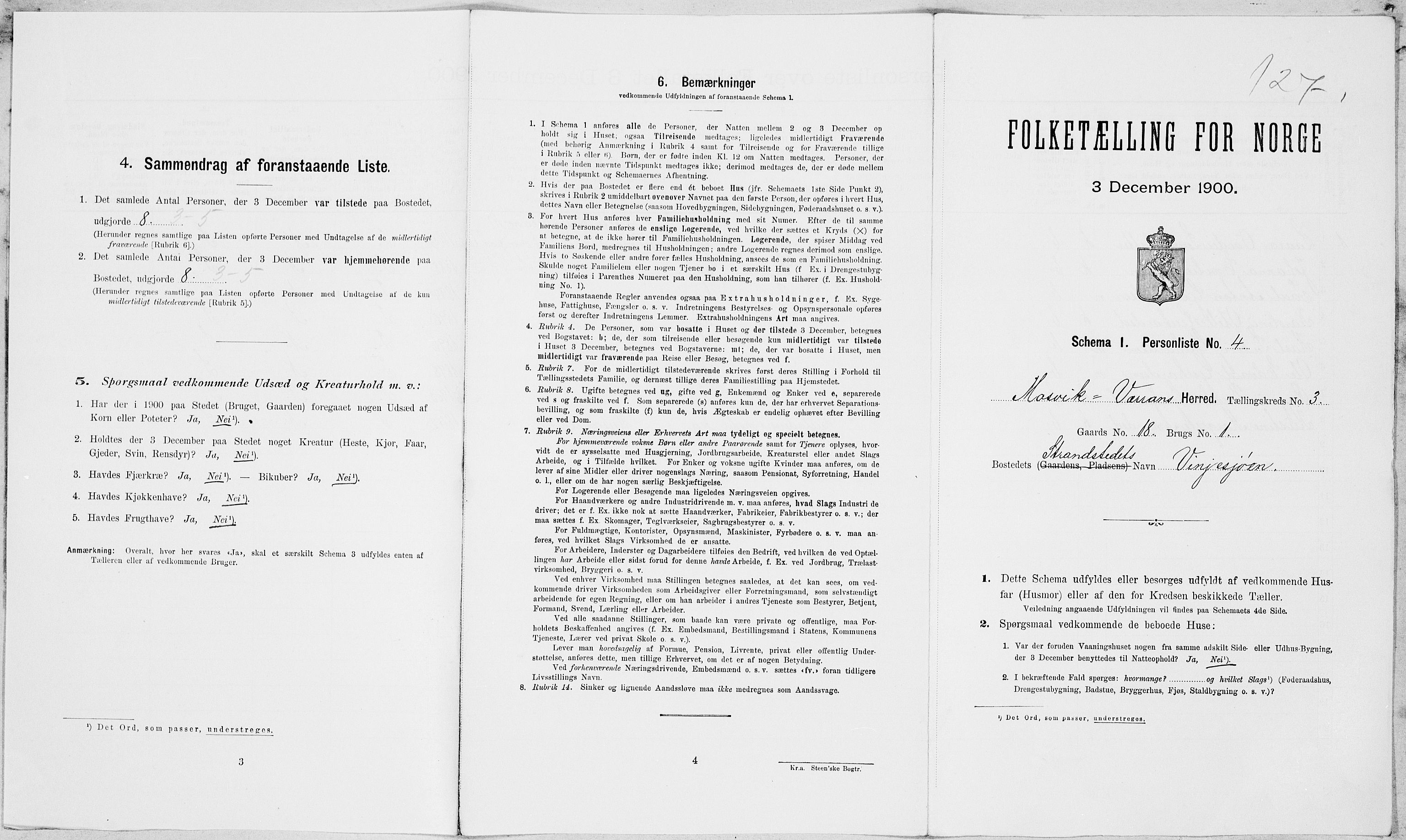 SAT, Folketelling 1900 for 1723 Mosvik og Verran herred, 1900, s. 277