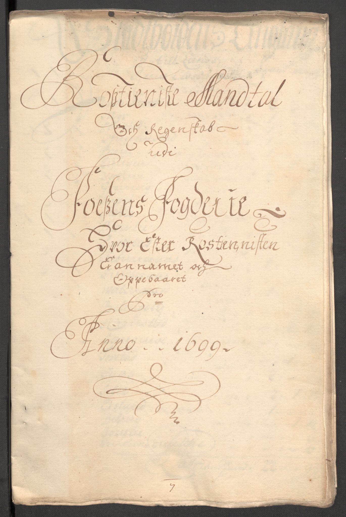Rentekammeret inntil 1814, Reviderte regnskaper, Fogderegnskap, RA/EA-4092/R57/L3853: Fogderegnskap Fosen, 1698-1699, s. 296
