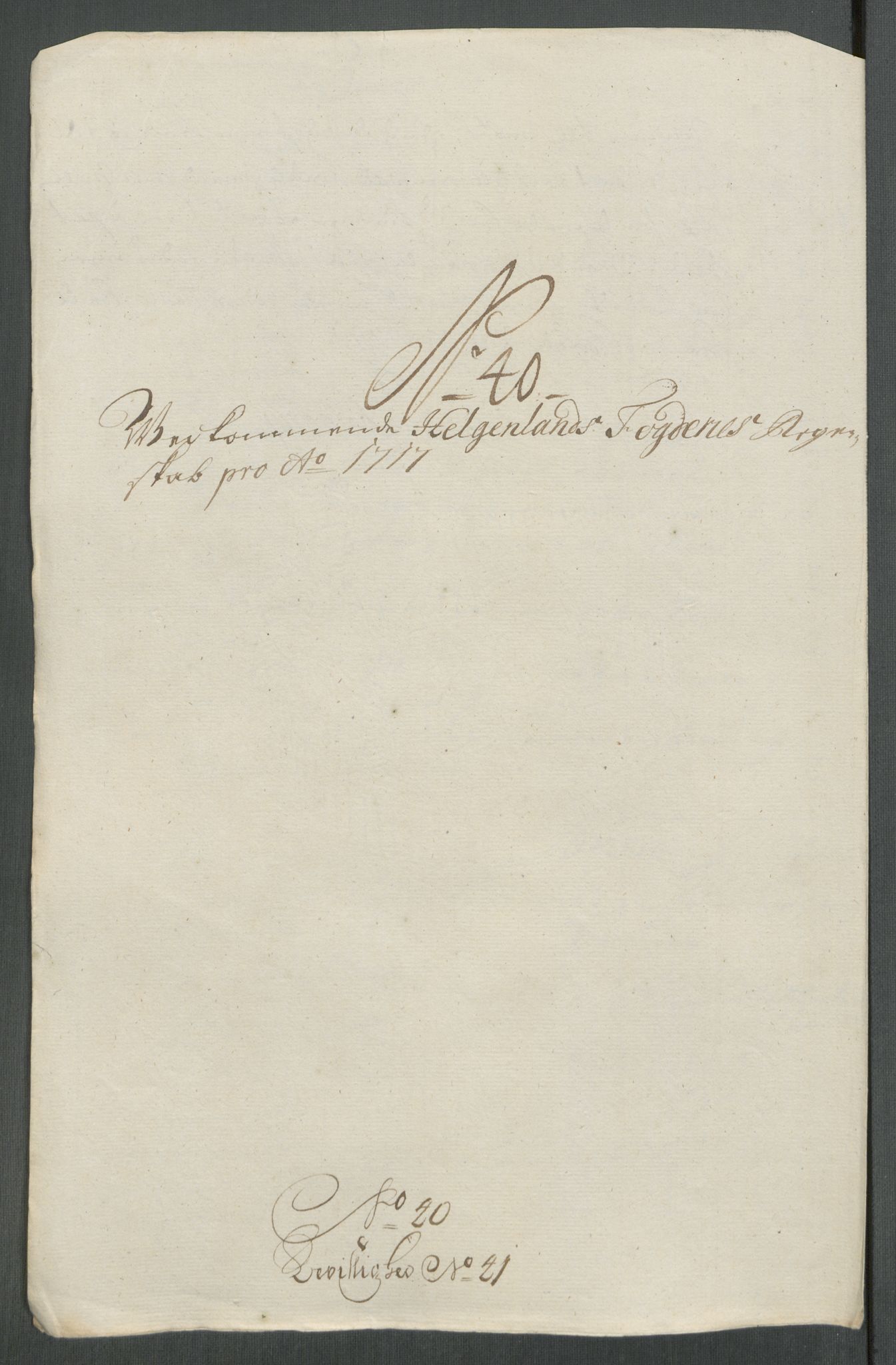 Rentekammeret inntil 1814, Reviderte regnskaper, Fogderegnskap, AV/RA-EA-4092/R65/L4515: Fogderegnskap Helgeland, 1717, s. 319