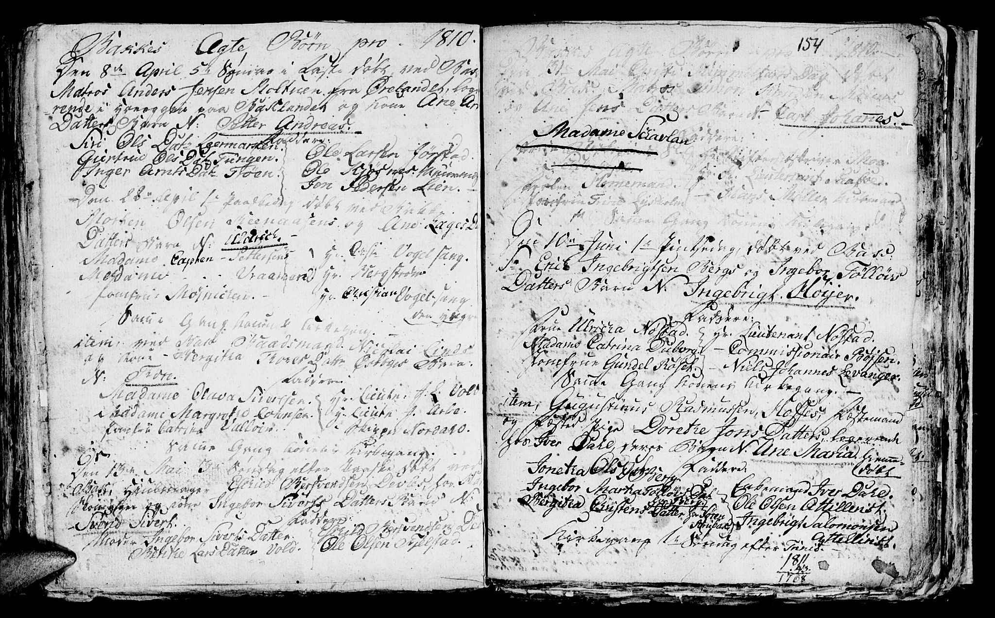 Ministerialprotokoller, klokkerbøker og fødselsregistre - Sør-Trøndelag, SAT/A-1456/604/L0218: Klokkerbok nr. 604C01, 1754-1819, s. 154