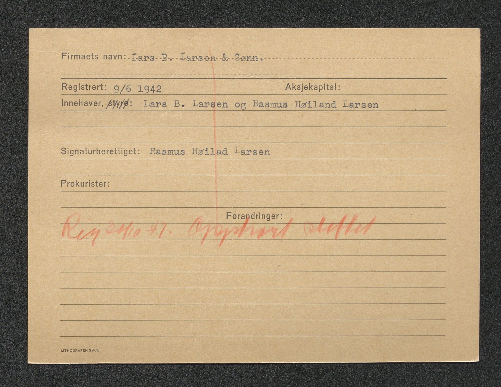 Stavanger byfogd, AV/SAST-A-101408/001/4/42/422/4221A/L0003: Register over slettede firma: L - O, 1891-1987, s. 54