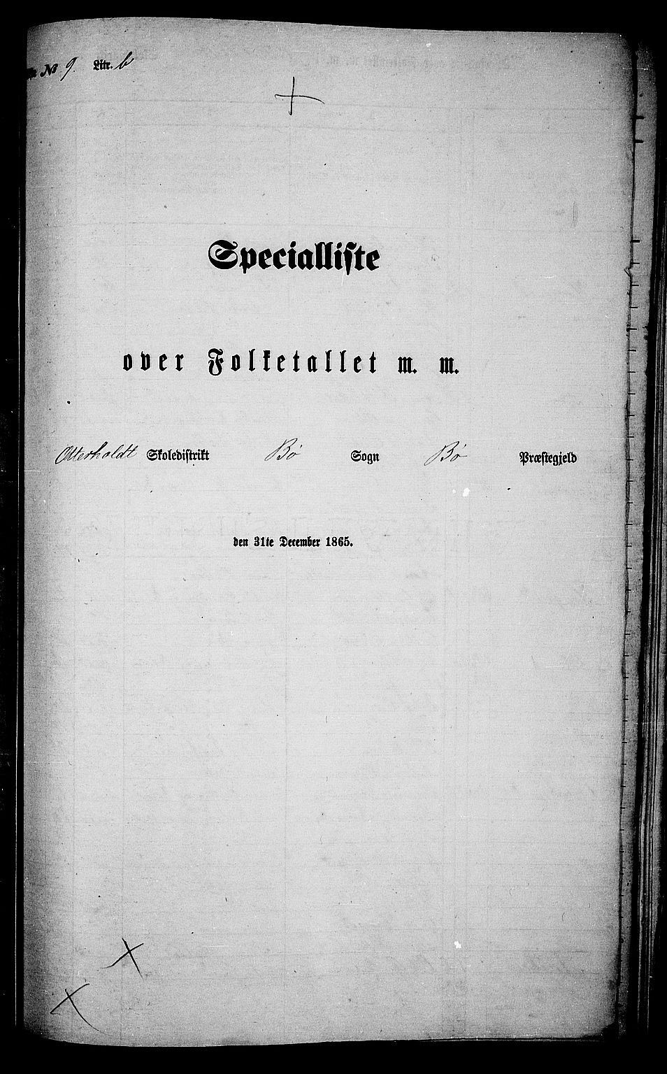 RA, Folketelling 1865 for 0821P Bø prestegjeld, 1865, s. 172