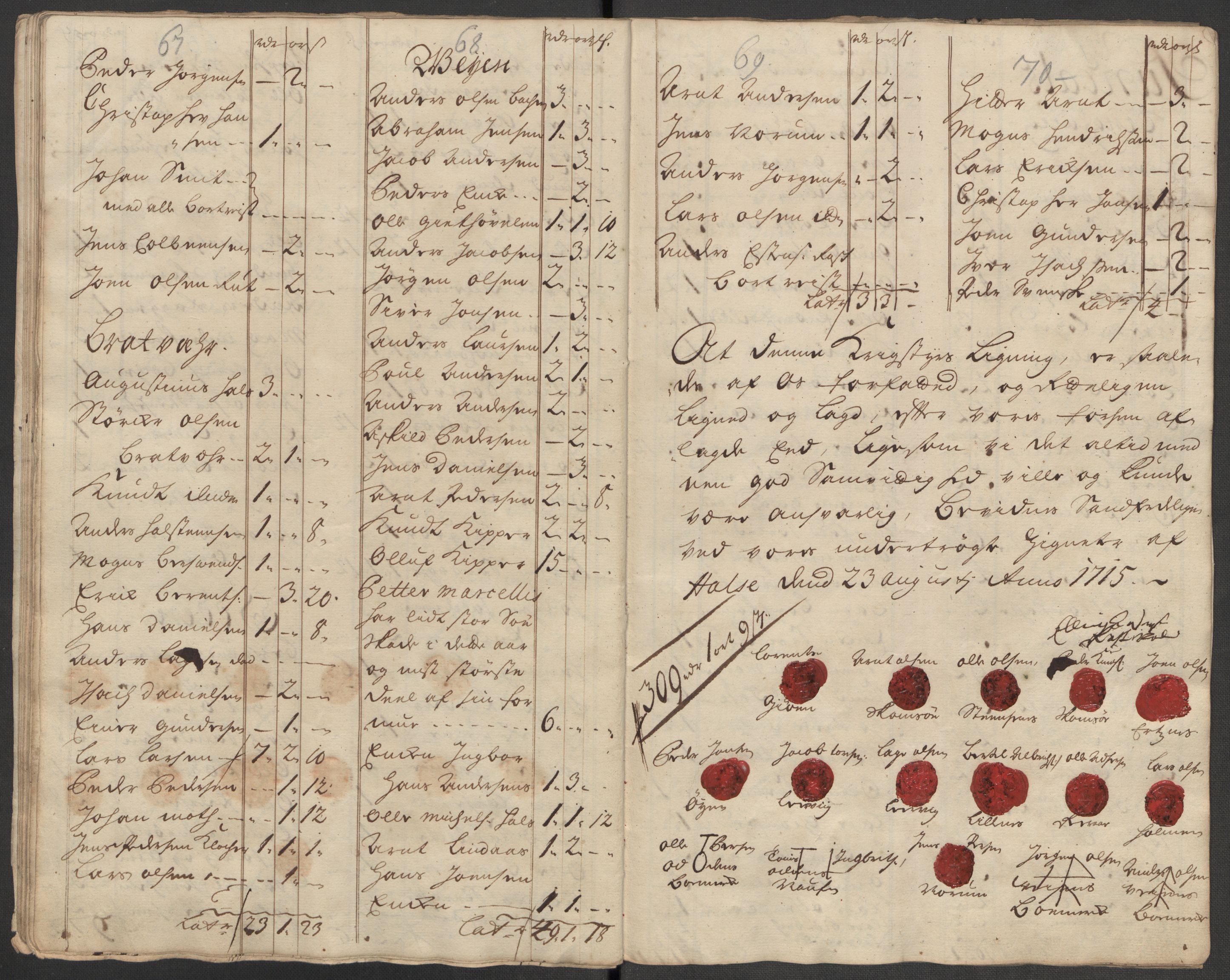 Rentekammeret inntil 1814, Reviderte regnskaper, Fogderegnskap, AV/RA-EA-4092/R56/L3748: Fogderegnskap Nordmøre, 1714-1715, s. 447