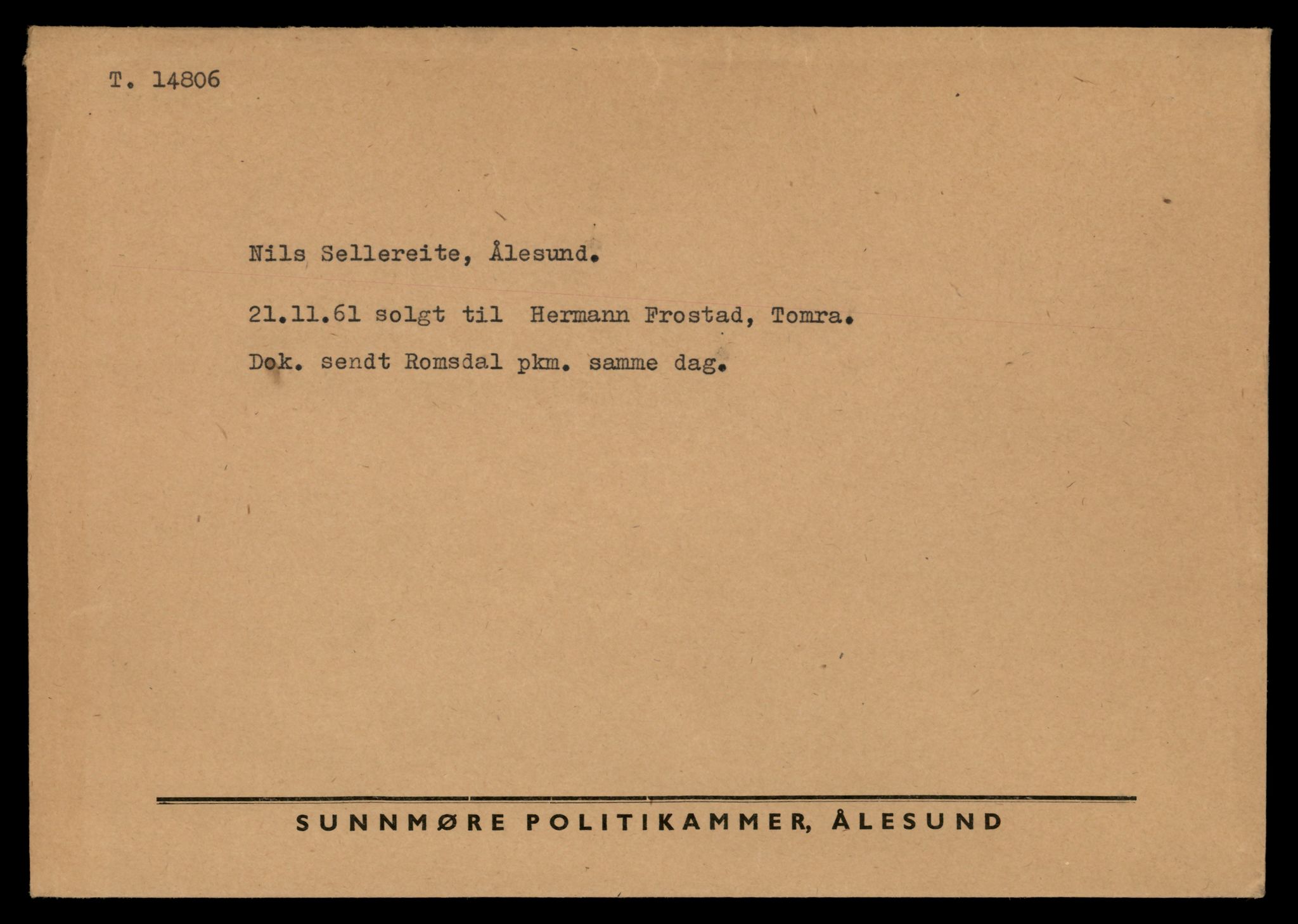 Møre og Romsdal vegkontor - Ålesund trafikkstasjon, AV/SAT-A-4099/F/Fe/L0048: Registreringskort for kjøretøy T 14721 - T 14863, 1927-1998, s. 1815