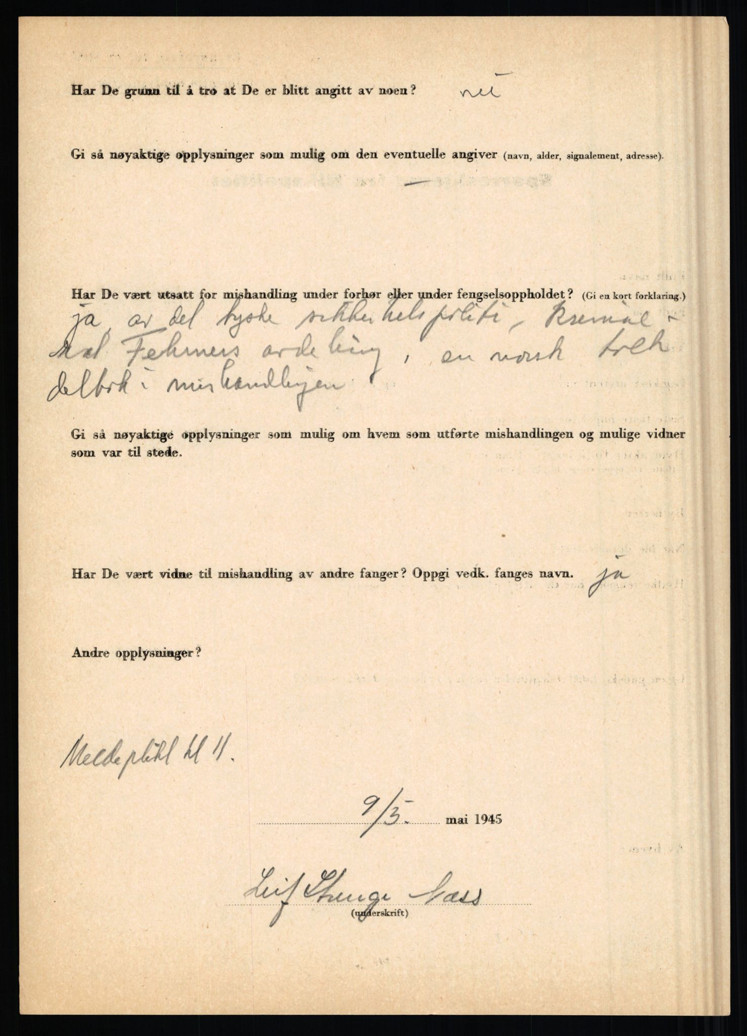 Rikspolitisjefen, AV/RA-S-1560/L/L0012: Mogensen, Øivind - Noraas, Lars, 1940-1945, s. 445