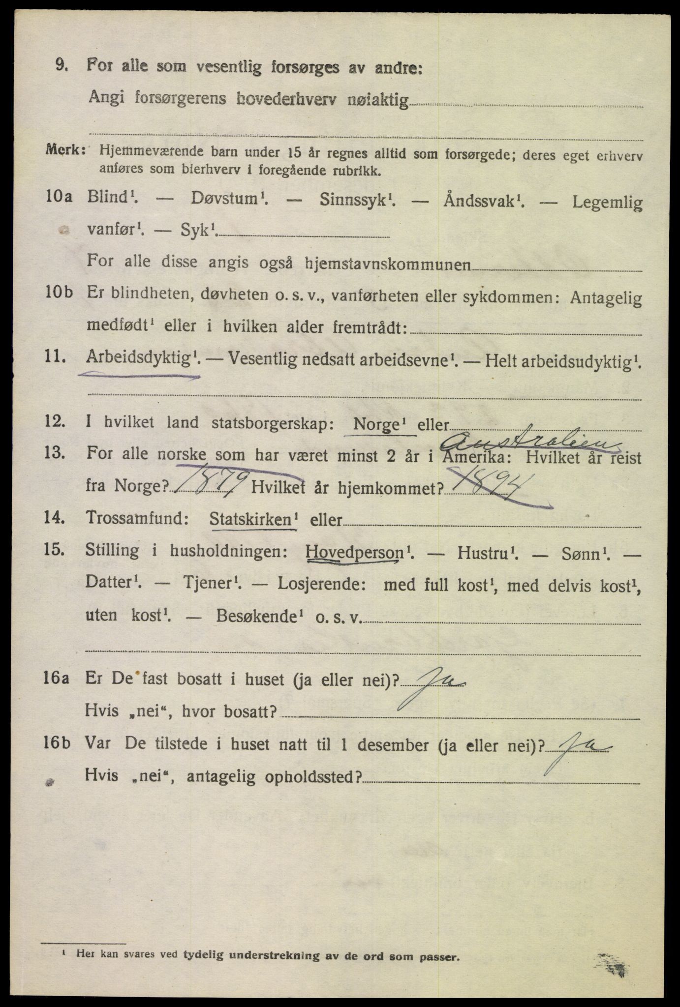 SAK, Folketelling 1920 for 1012 Oddernes herred, 1920, s. 5408