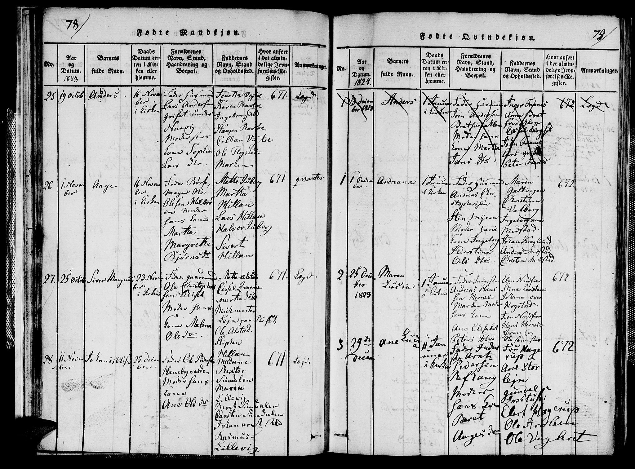 Ministerialprotokoller, klokkerbøker og fødselsregistre - Nord-Trøndelag, SAT/A-1458/713/L0124: Klokkerbok nr. 713C01, 1817-1827, s. 78-79
