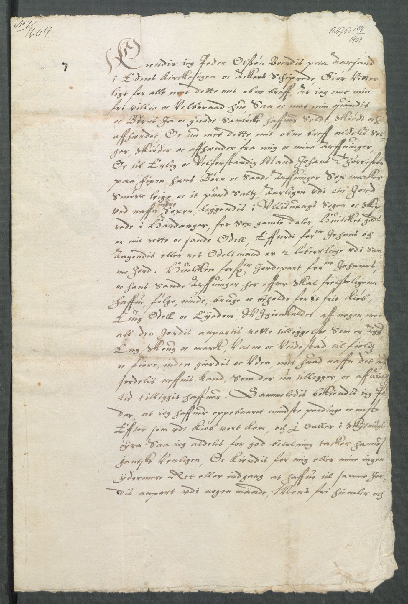 Riksarkivets diplomsamling, AV/RA-EA-5965/F02/L0113: Dokumenter, 1604, s. 33