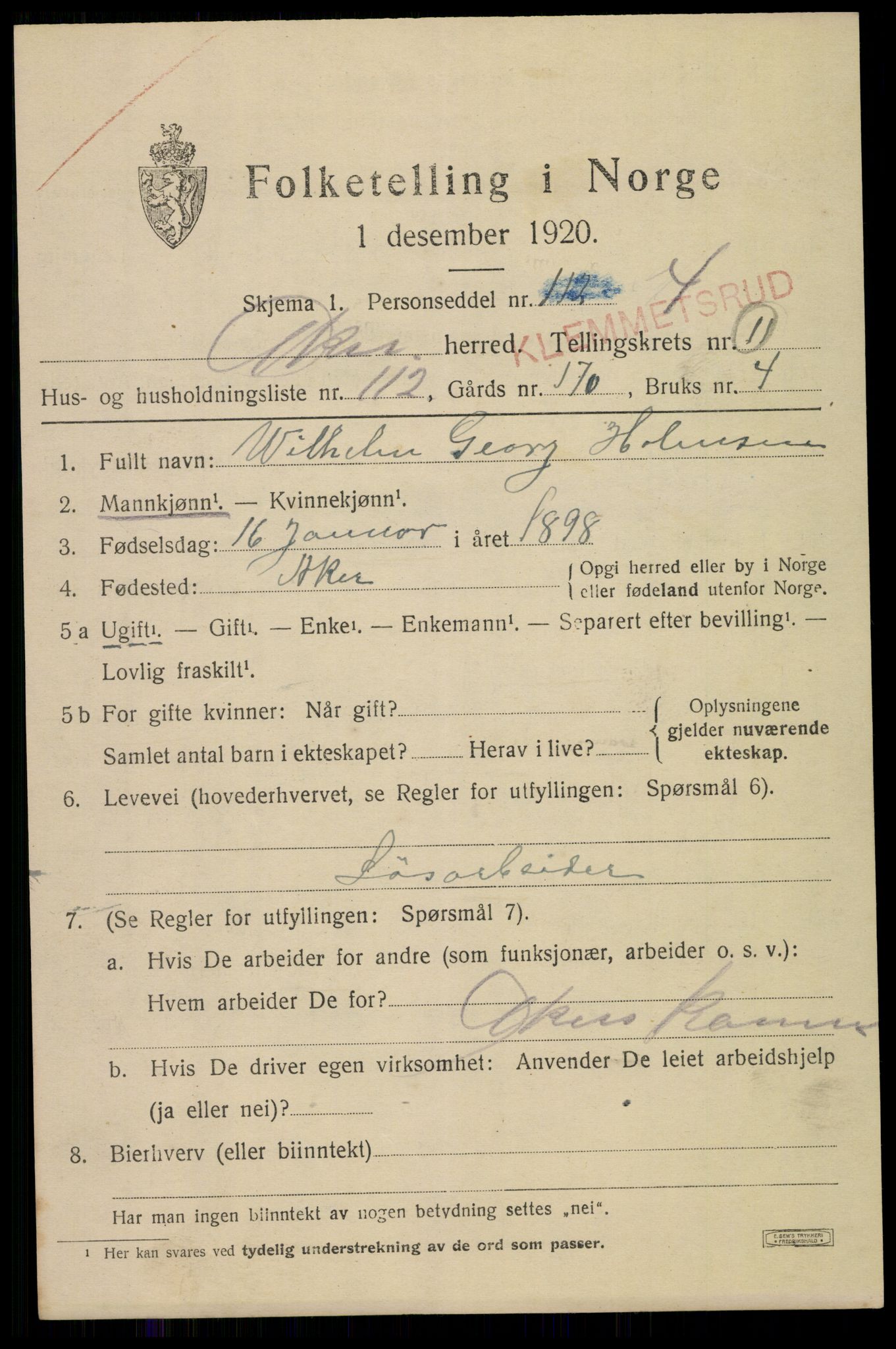 SAO, Folketelling 1920 for 0218 Aker herred, 1920, s. 72414