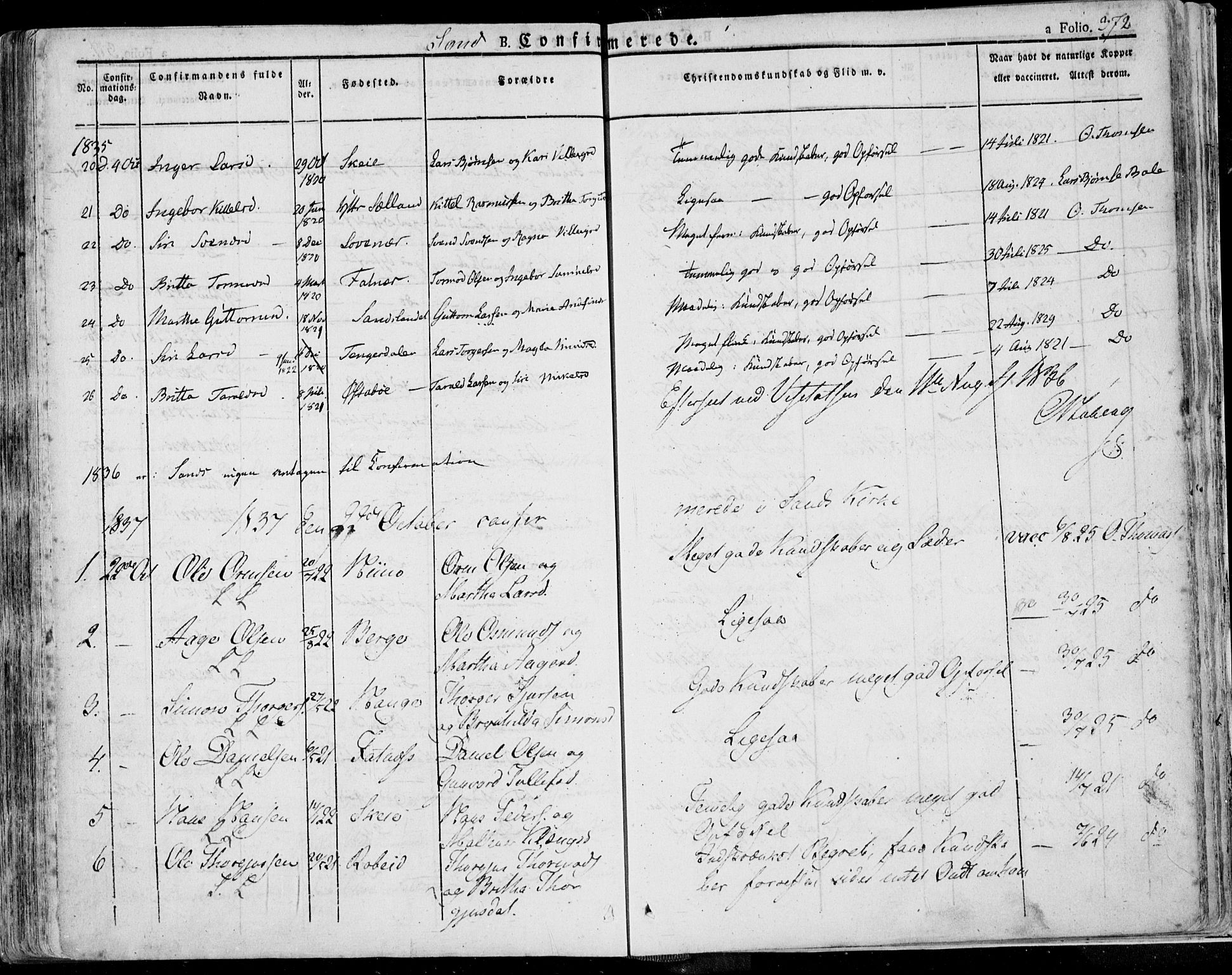 Jelsa sokneprestkontor, AV/SAST-A-101842/01/IV: Ministerialbok nr. A 6.1, 1828-1853, s. 372