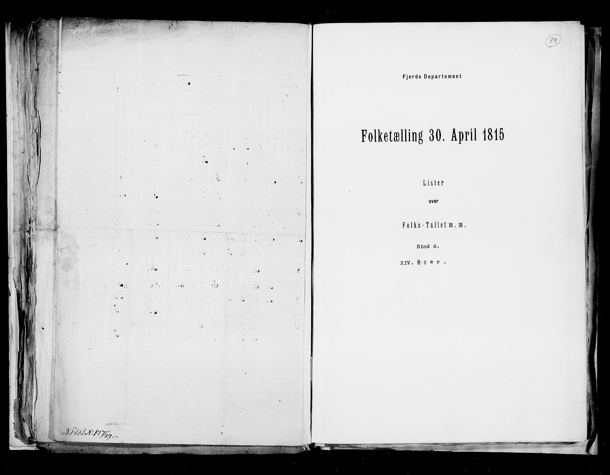 RA, Folketellingen 1815, bind 8: Folkemengdens bevegelse i Tromsø stift og byene, 1815, s. 89