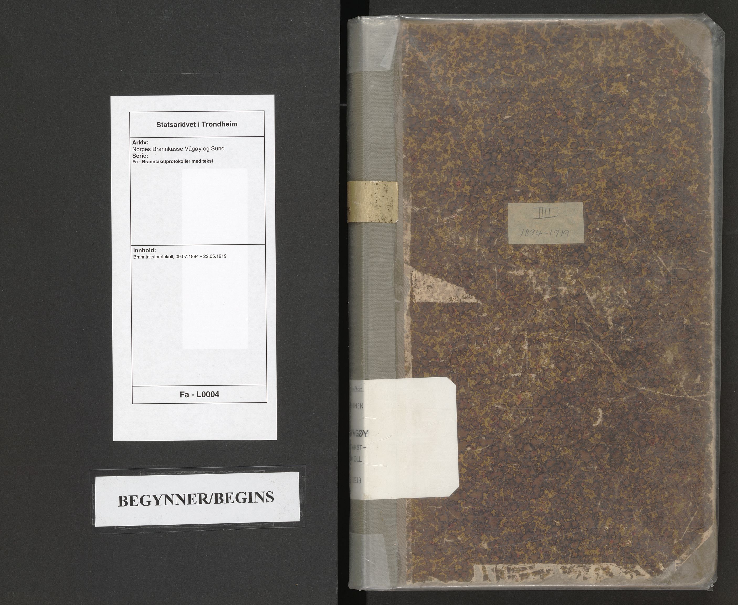 Norges Brannkasse Vågøy og Sund, AV/SAT-A-5504/Fa/L0004: Branntakstprotokoll, 1894-1919