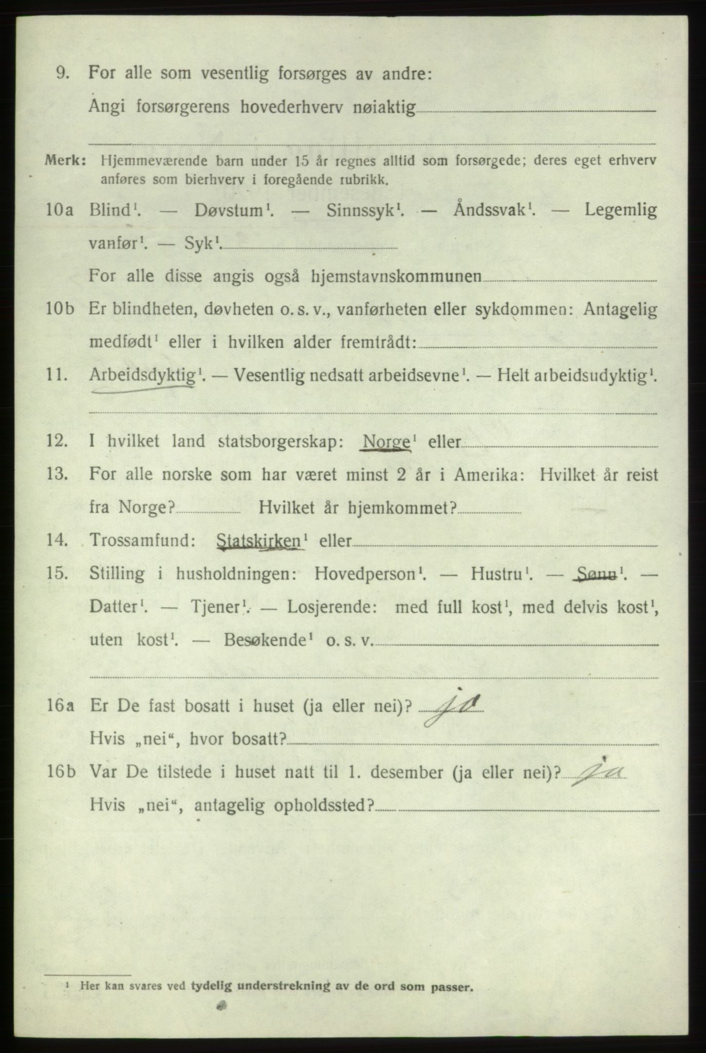 SAB, Folketelling 1920 for 1223 Tysnes herred, 1920, s. 10115